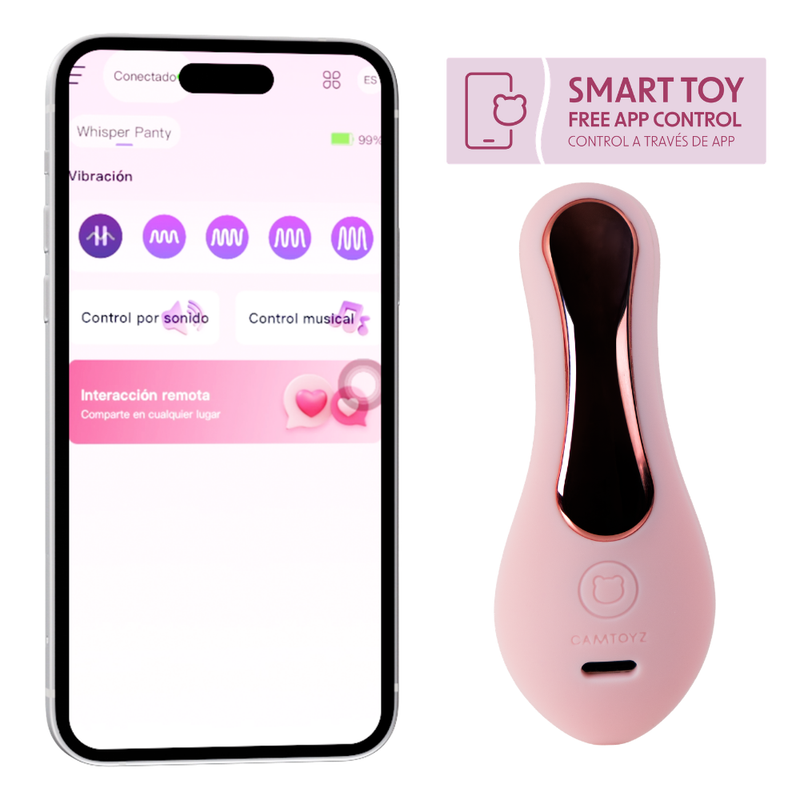 Whisper Camtoyz Ultra Silent App-Controlled Vibrating Panty