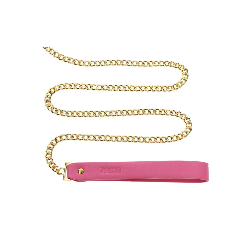 Taboom Malibu Bow Collar and Leash – Vegan Leather Bondage Accessory
