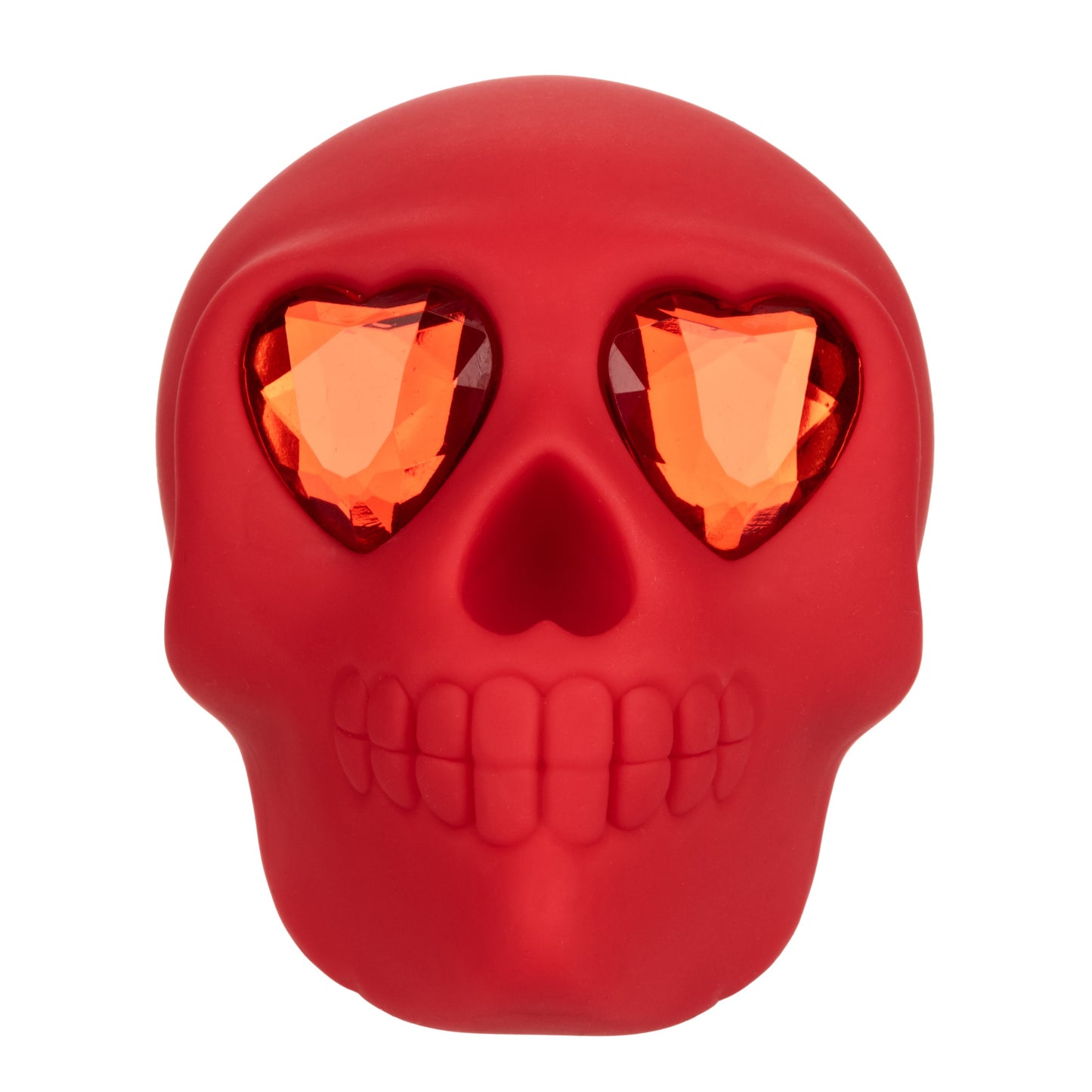 Naughty Bits Bone Head Handheld Massager Red Silicone with 10 Vibration Functions Waterproof Rechargeable