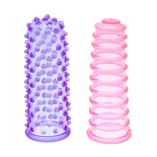 Me You Us Lust Finger Sleeve Two-Pack – Flexible 3.25 Inch Clitoral Stimulators