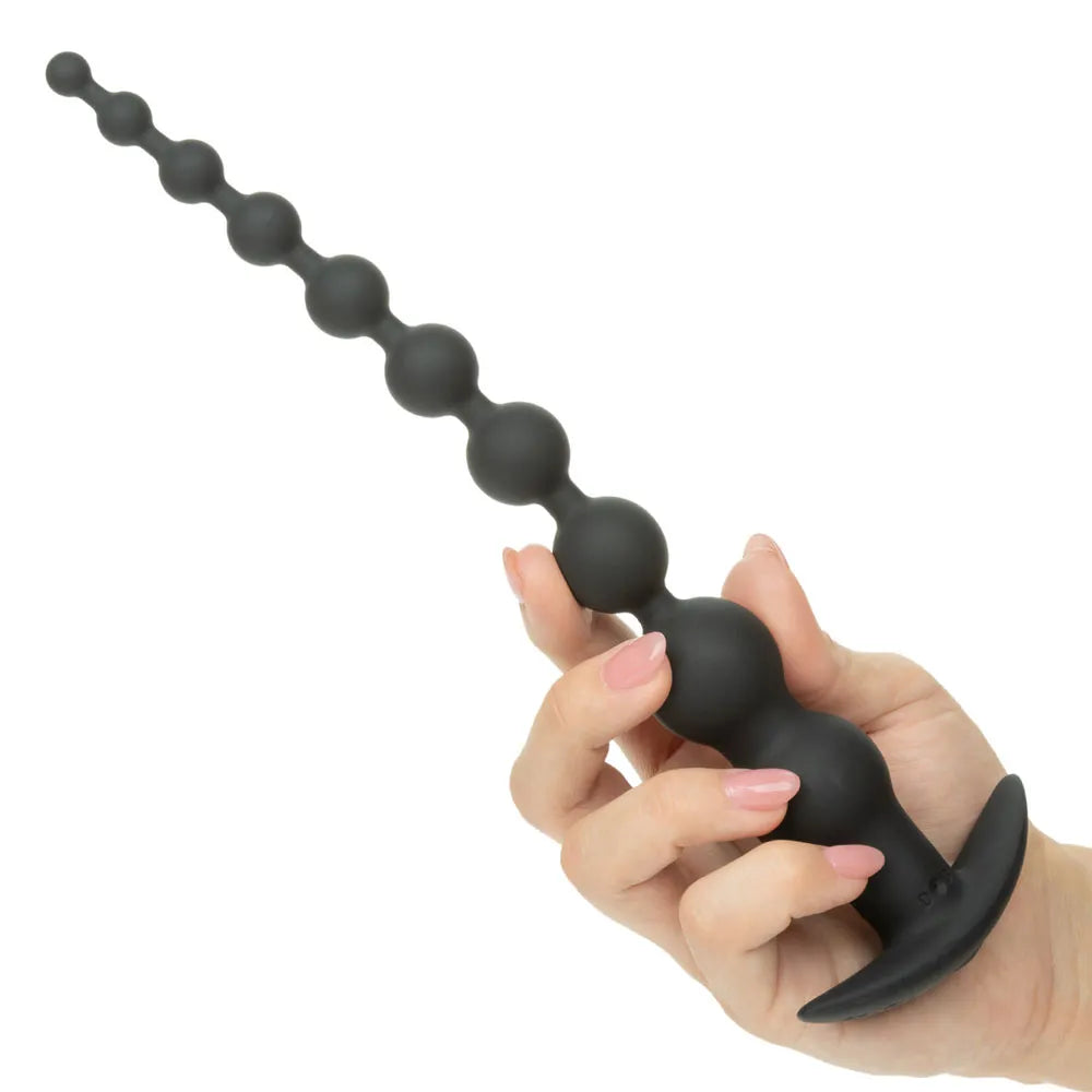 Rechargeable X-10 Power Beads (Black) – Extended Length Anal Beads