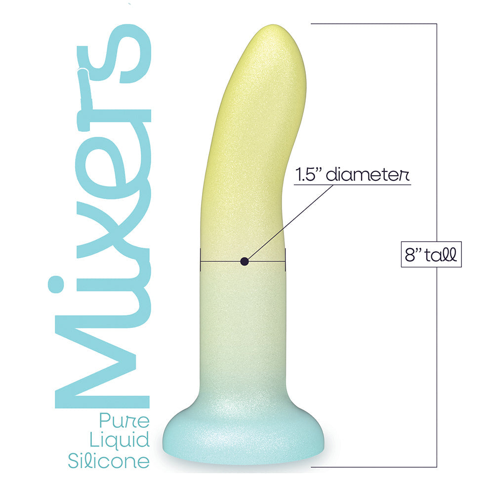 Mixers Lime Rickey (Yellow Mint Blue) – 8 Inch Premium Silicone Dildo