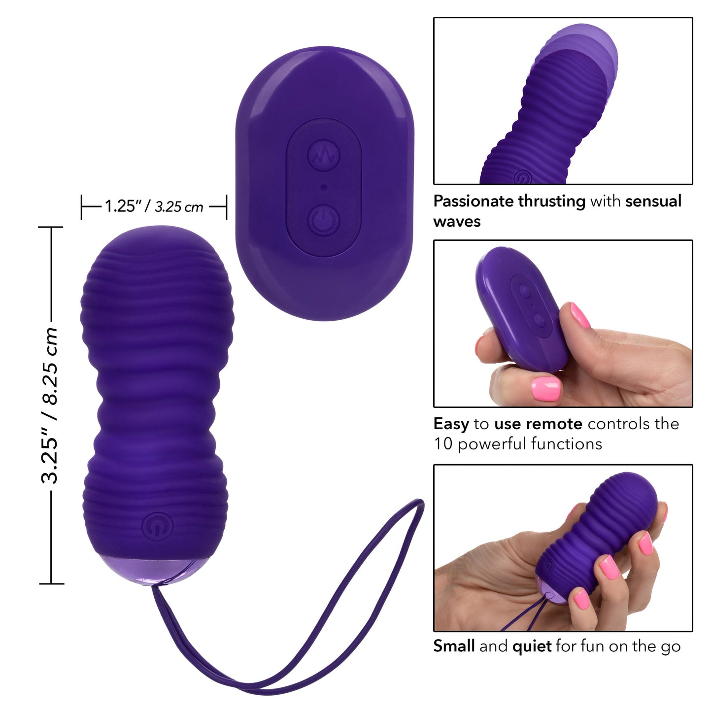 Slay ThrustMe Remote Control Ribbed Bullet Vibrator