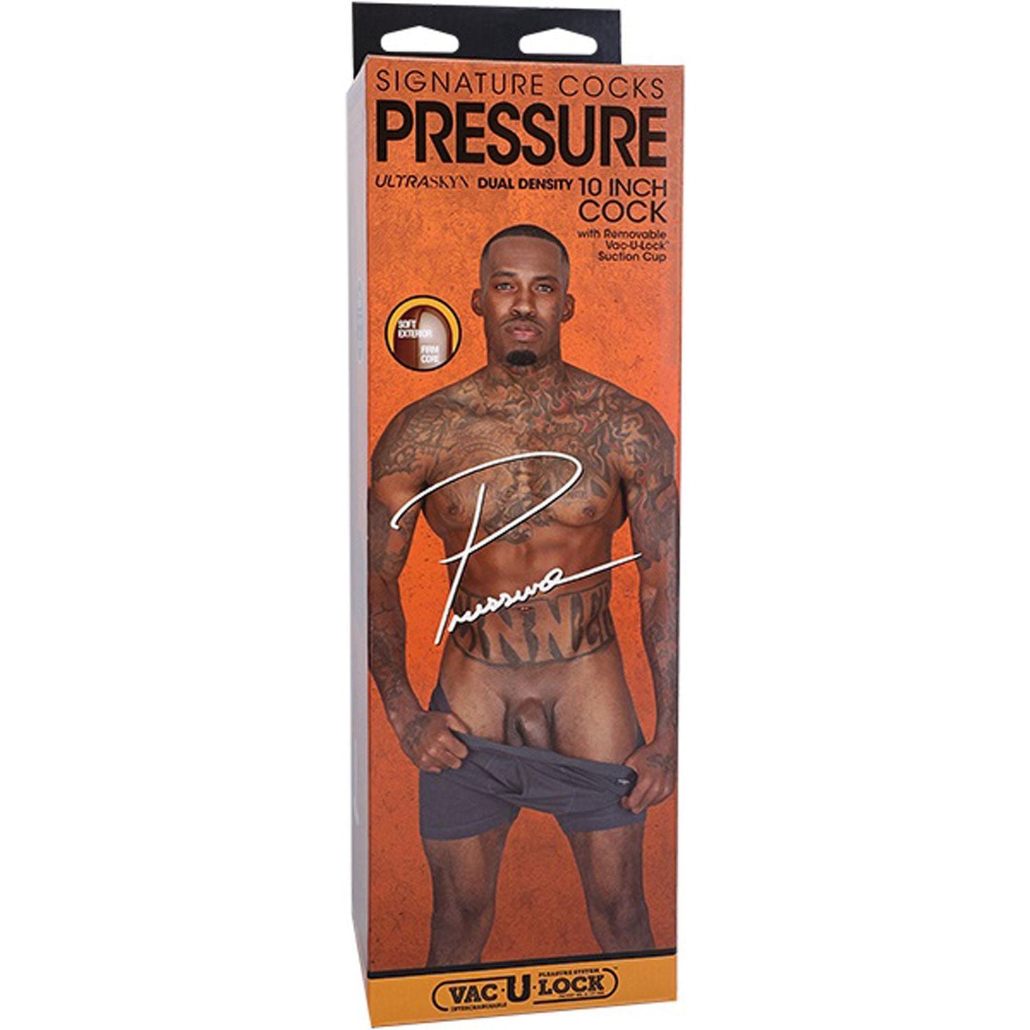 Signature Pressure 10 Inch Chocolate Cock With Removable Suction Cup
