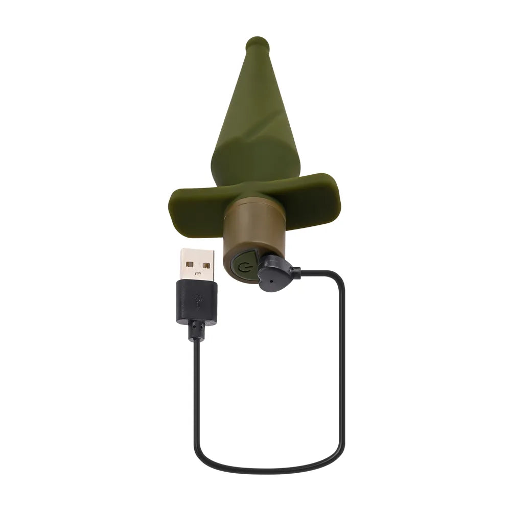 The Private (Green) – 5" Vibrating Butt Plug with 10 Speeds and Patterns
