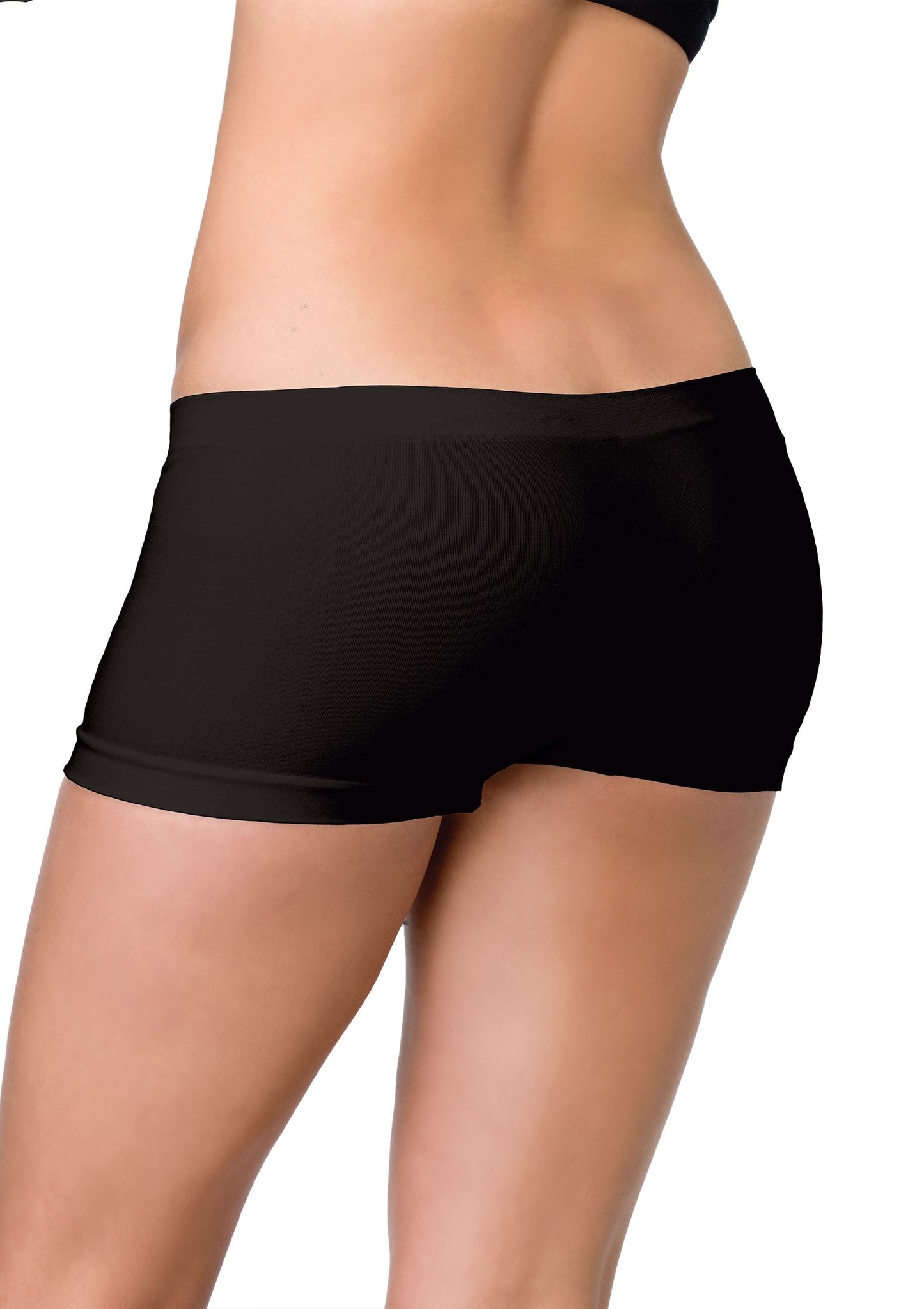 Seamless Black Boyshorts – Stretchy Lingerie Bottoms