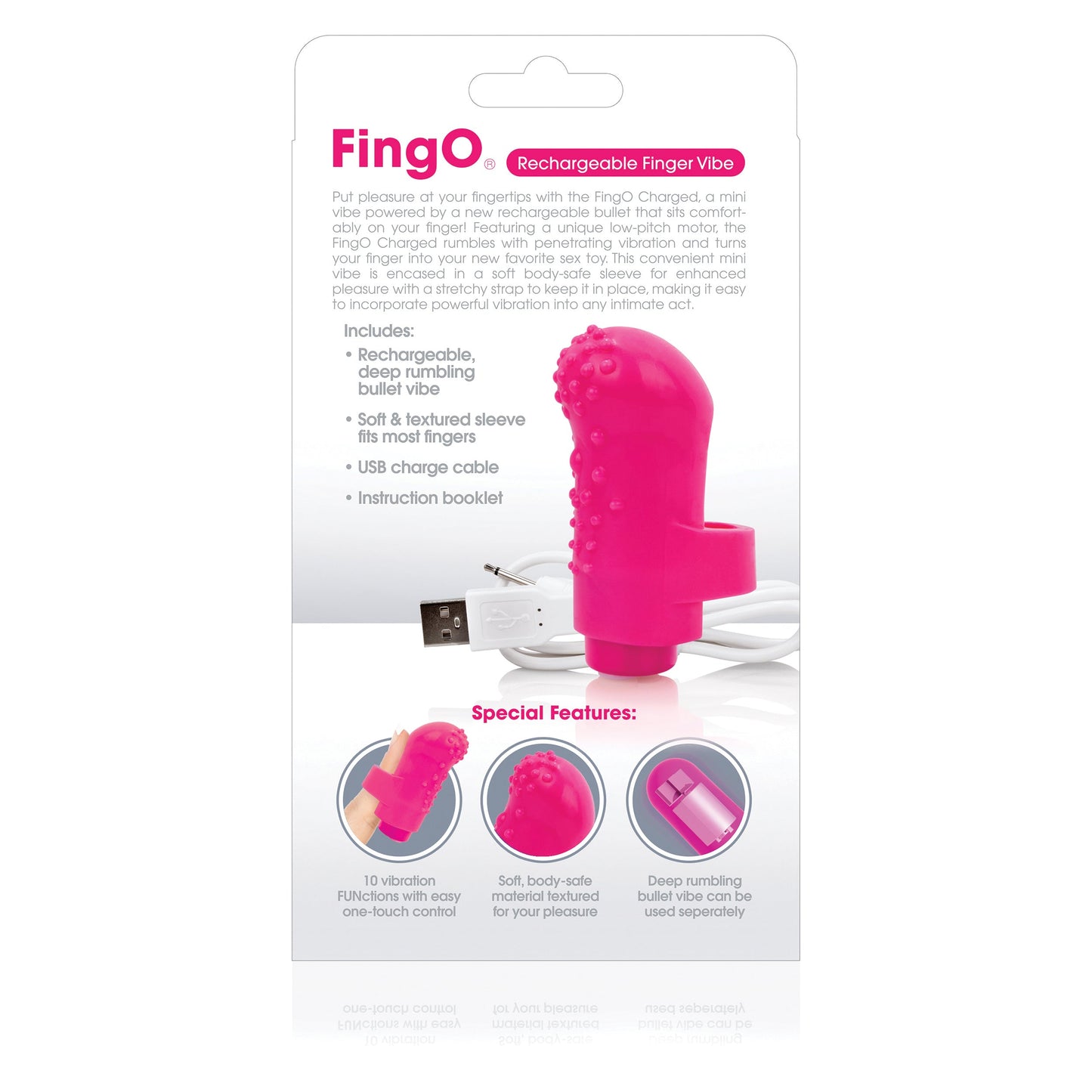 Charged Fing O – Rechargeable Mini Finger Vibrator with Vooom Technology