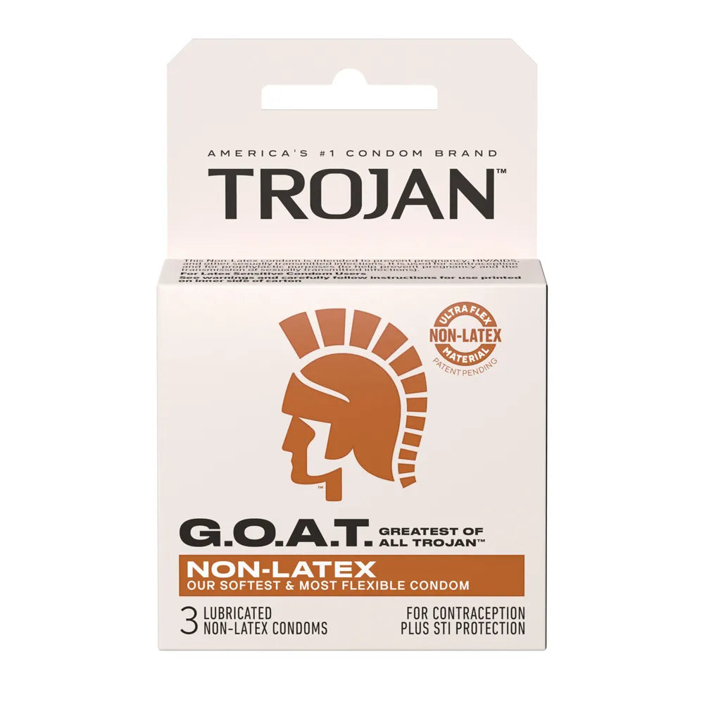 Trojan Goat Non-Latex Condoms 3 Pack – Flexible Non-Latex Condoms