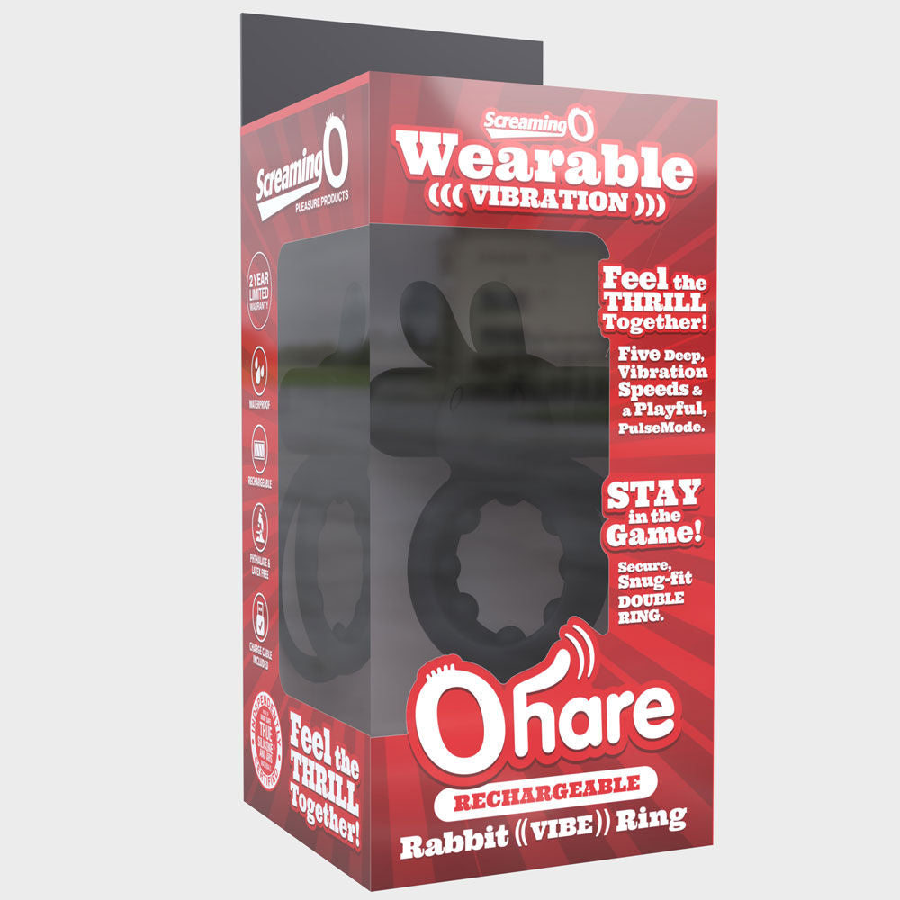 Ohare (Black | Blue | Green) – Rechargeable Silicone Rabbit Vibrating Cock Ring