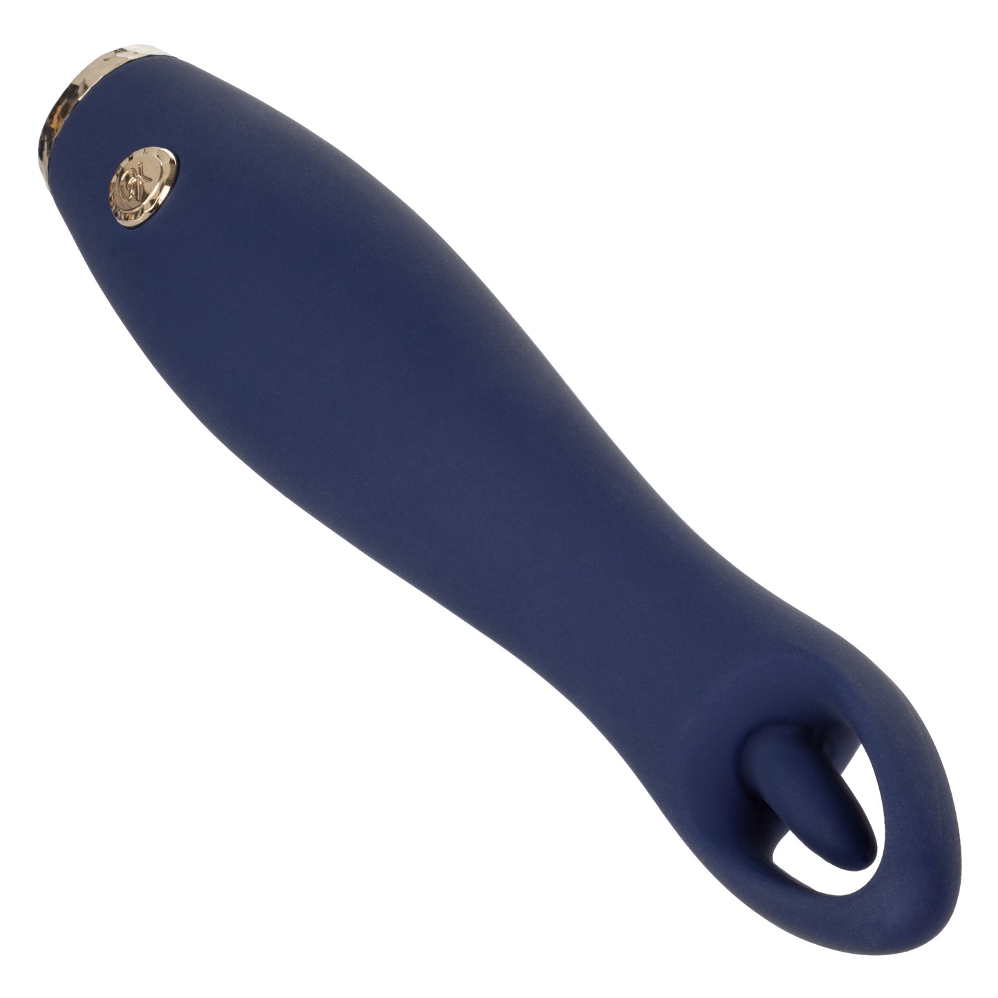 Chic Jasmine Navy Blue 6.25 Inch Dual Motor Silicone Vibrator with 10 Speeds and Rechargeable