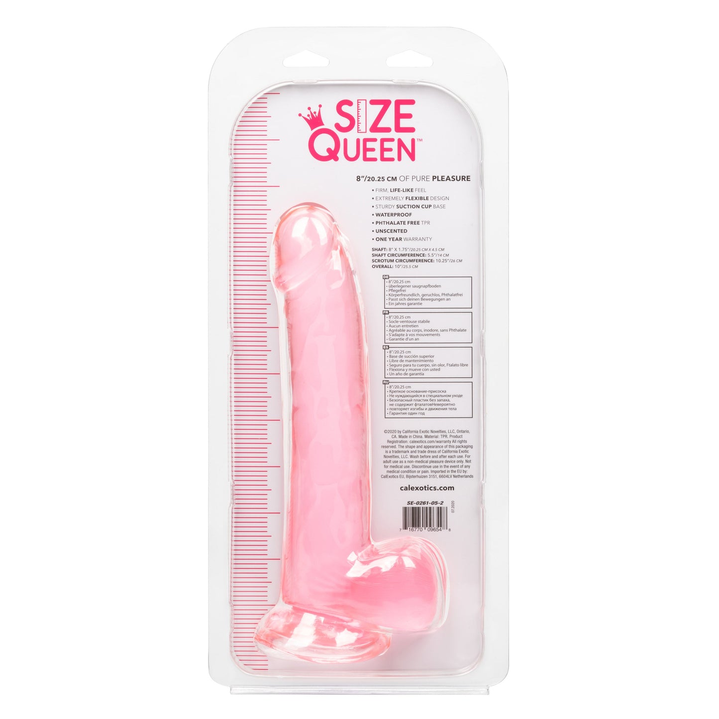 Size Queen 8 Inch Realistic Dong in Ivory