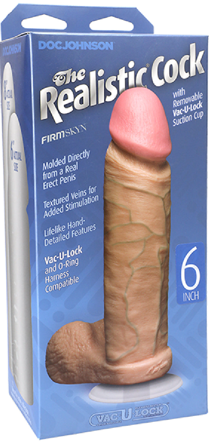 Ultraskyn 6 Inch Realistic Cock – Body-Safe Suction Cup Dildo