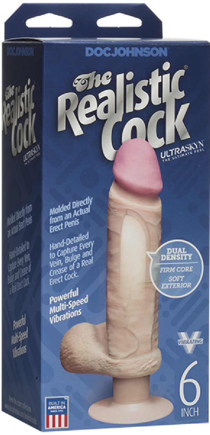 Ultraskyn Realistic Vibrating Cock – 6" or 8"