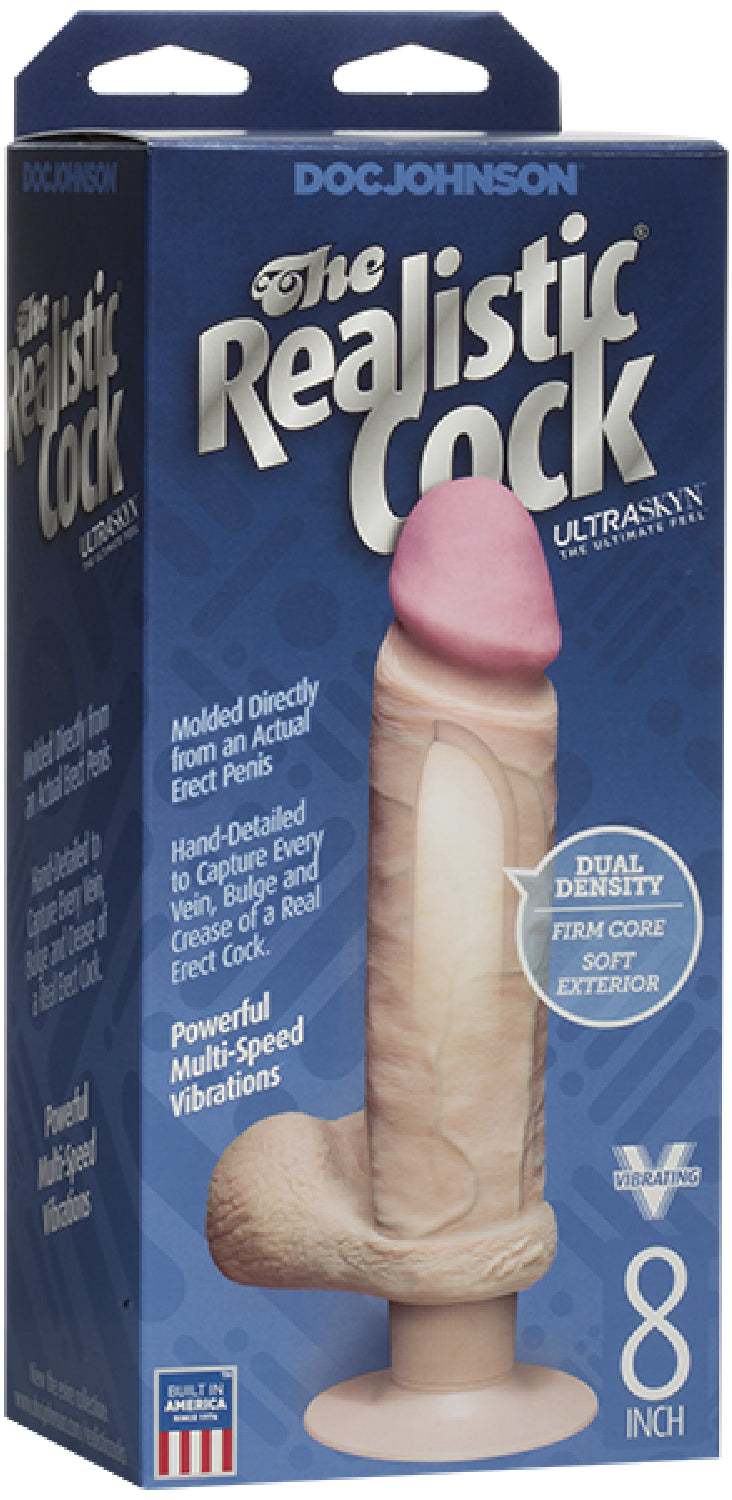 Ultraskyn Realistic Vibrating Cock – 6" or 8"