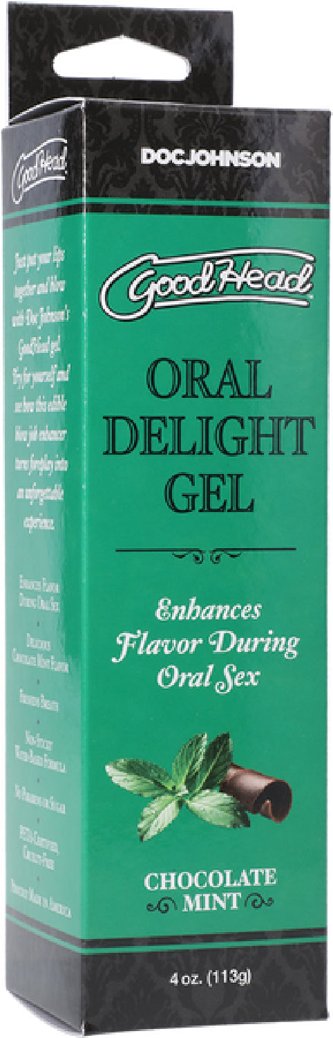 Doc Johnson GoodHead Oral Delight Gel – Chocolate Mint Flavored Oral Enhancer 4 Oz