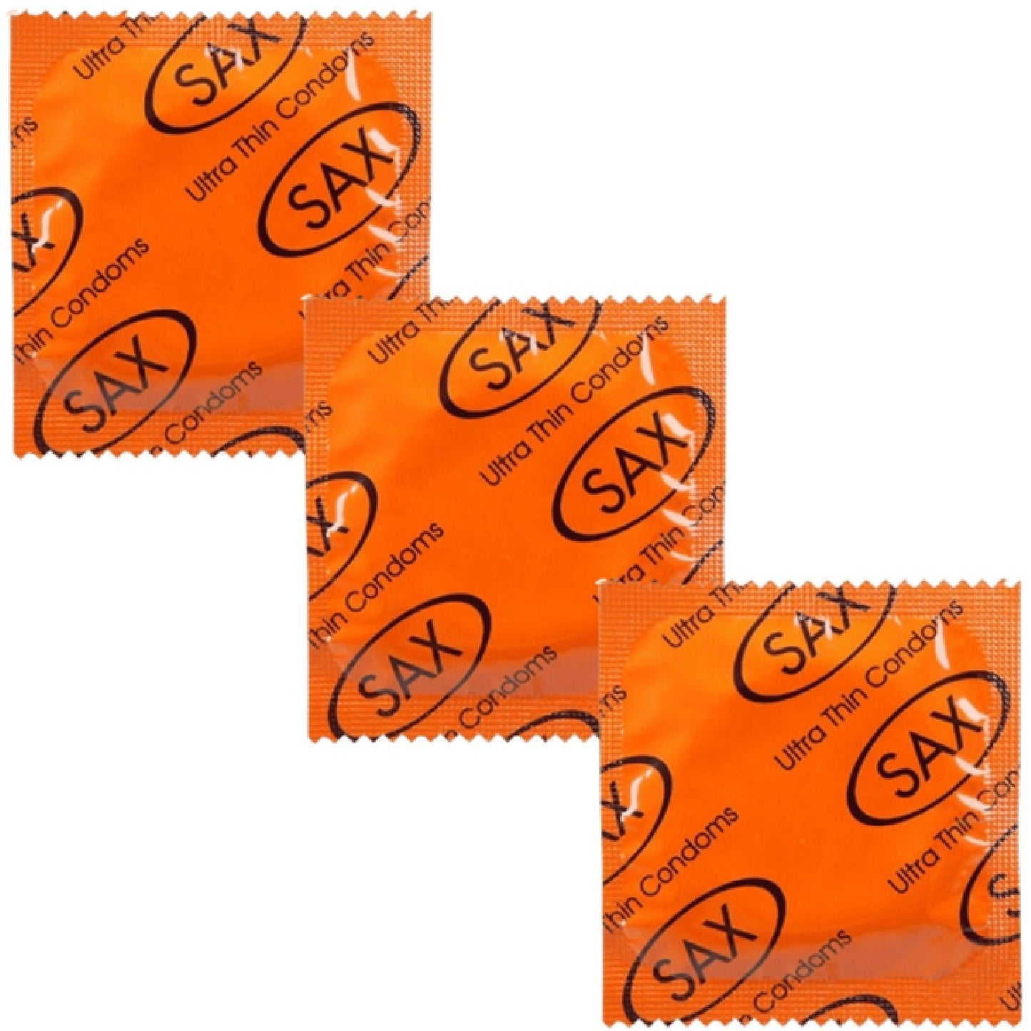 Sax Ultra Thin Condoms – 53mm Nominal Width Regular Latex Condoms Bulk Pack