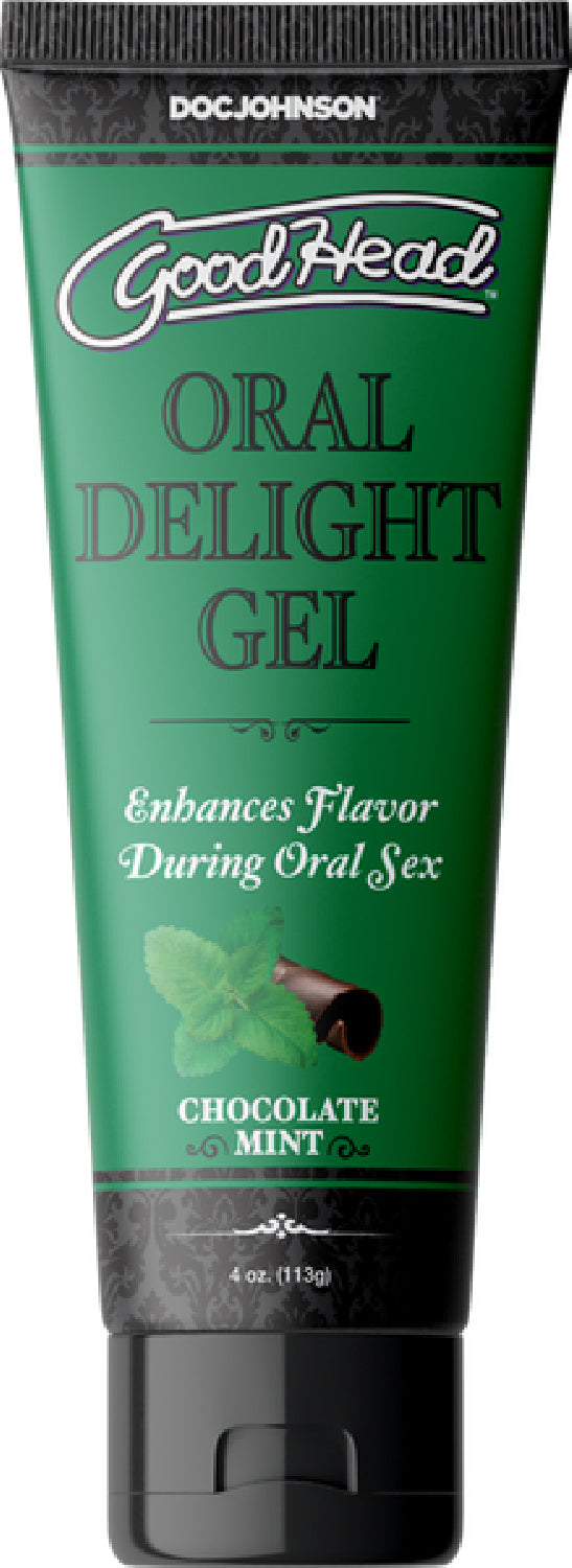 Doc Johnson GoodHead Oral Delight Gel – Chocolate Mint Flavored Oral Enhancer 4 Oz