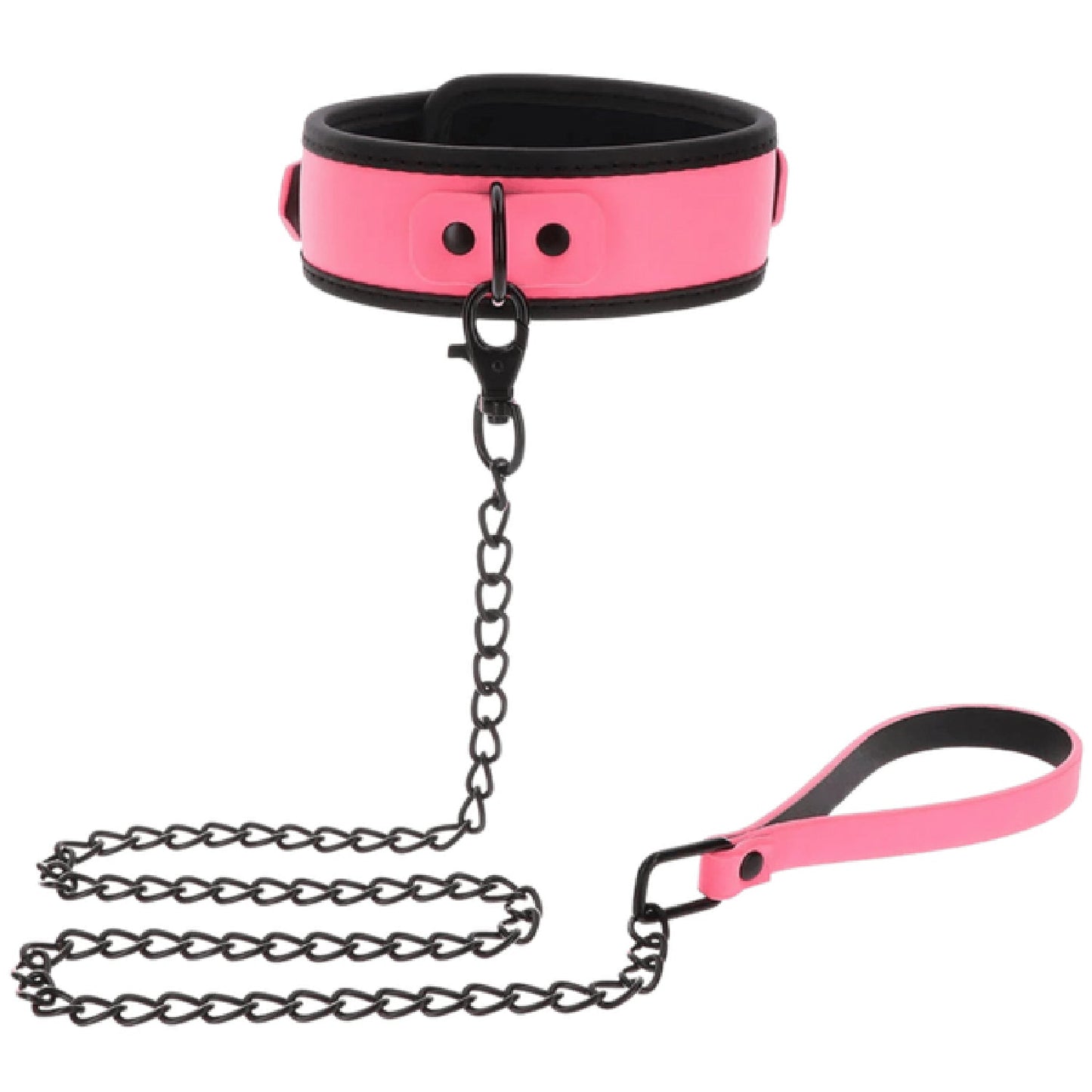 Taboom Glow In The Dark Collar And Chain Leash – BDSM Collar And Leash Set