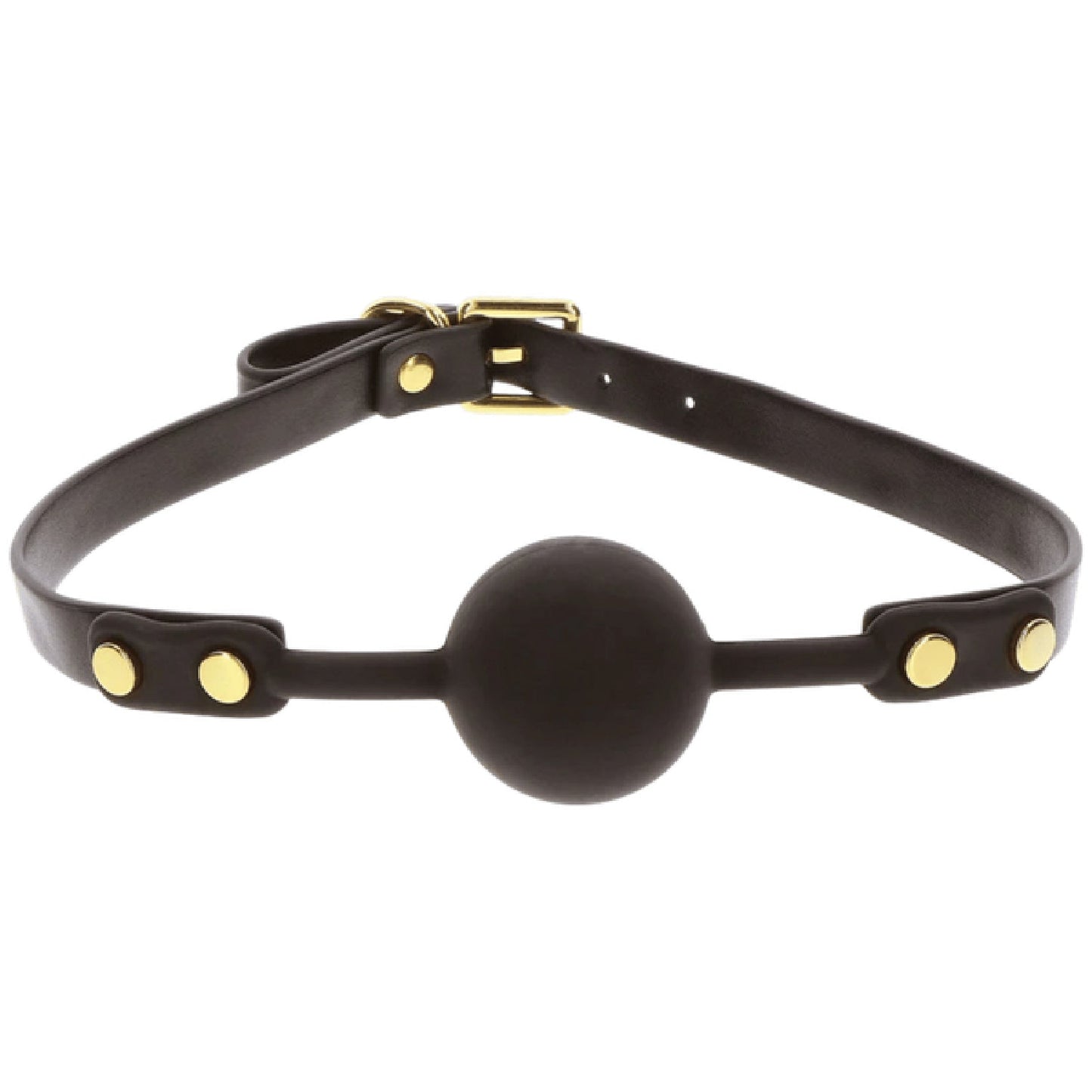 TABOOM Ball Gag – Adjustable Vegan PU Leather Bondage Accessory