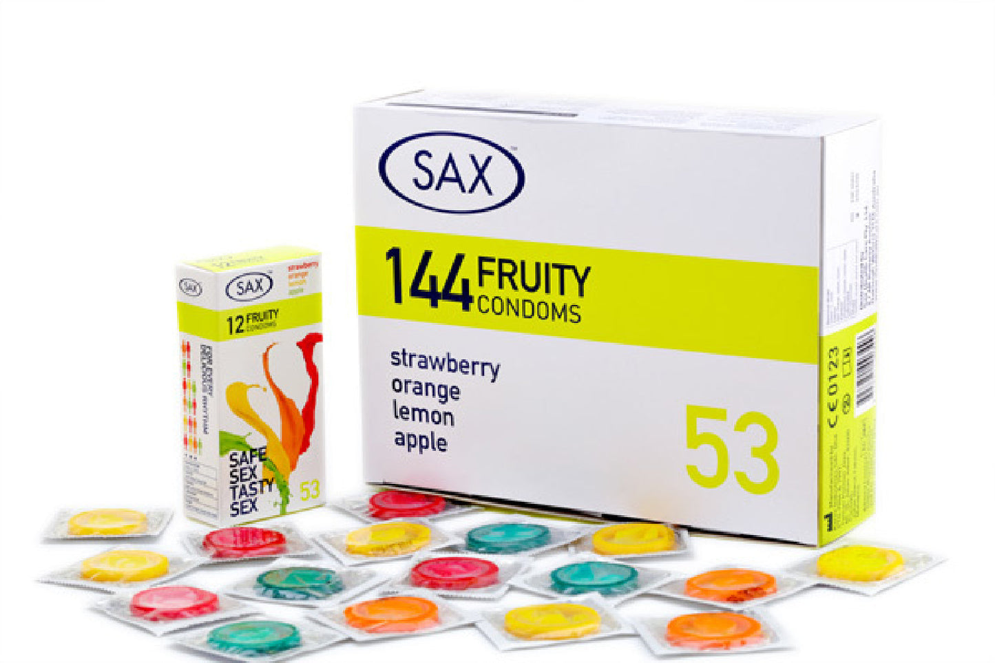 Sax Fruity Condoms 144 Pack – Bulk Condoms
