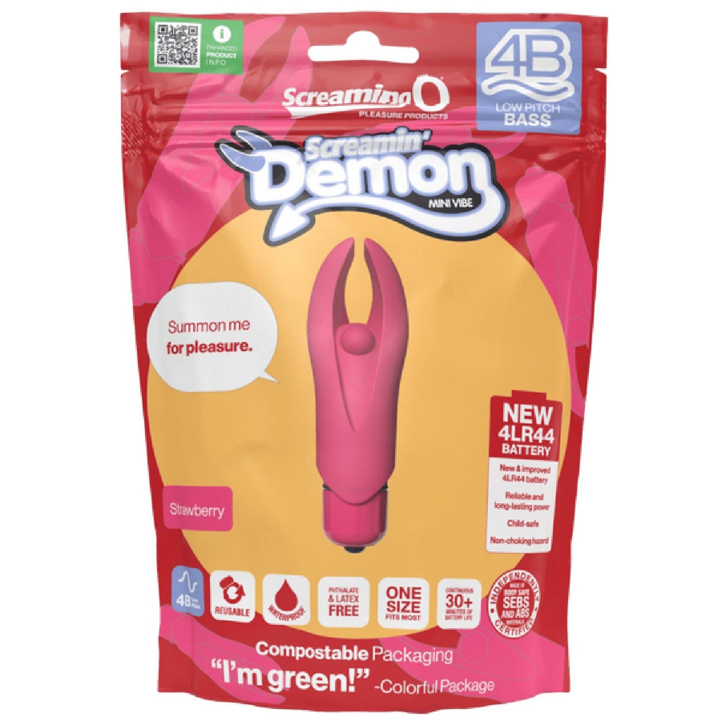 Demon 4B Low Pitch Bass – Deep-Rumbling 5-Speed Vibrator with Silicone Horns