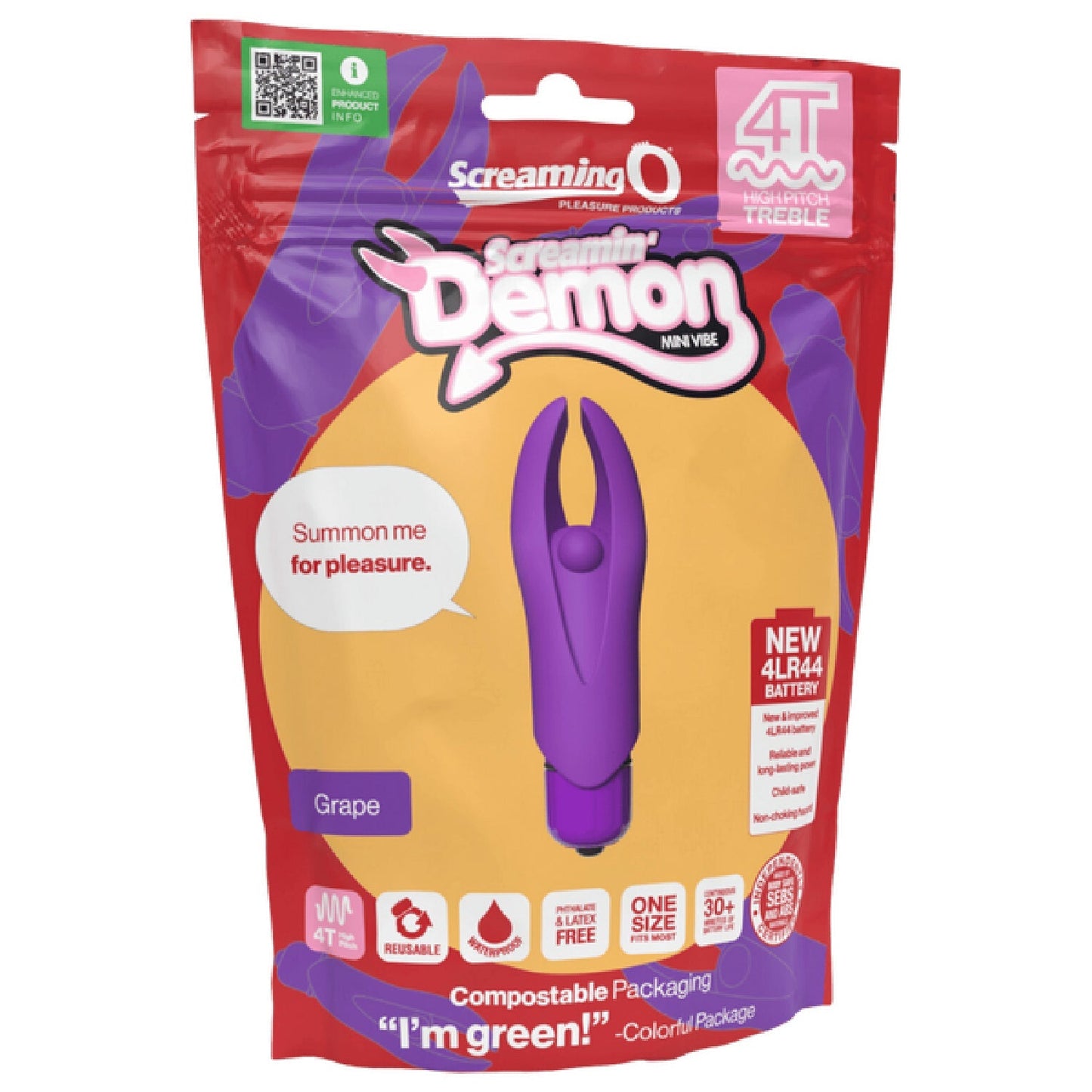 Demon 4T High Pitch Treble – Silicone Vibrator With 5 Speeds and Pulse Pattern