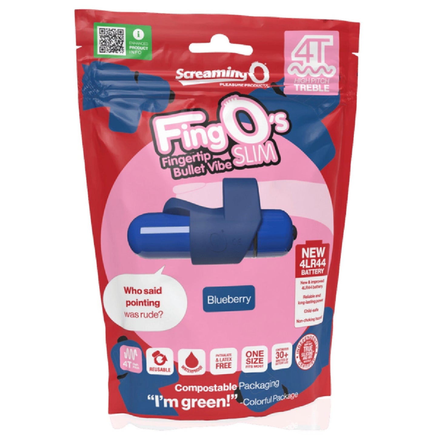 FingO Slim 4T – Waterproof Compact Finger Vibrator with High Pitch Treble Vibrations