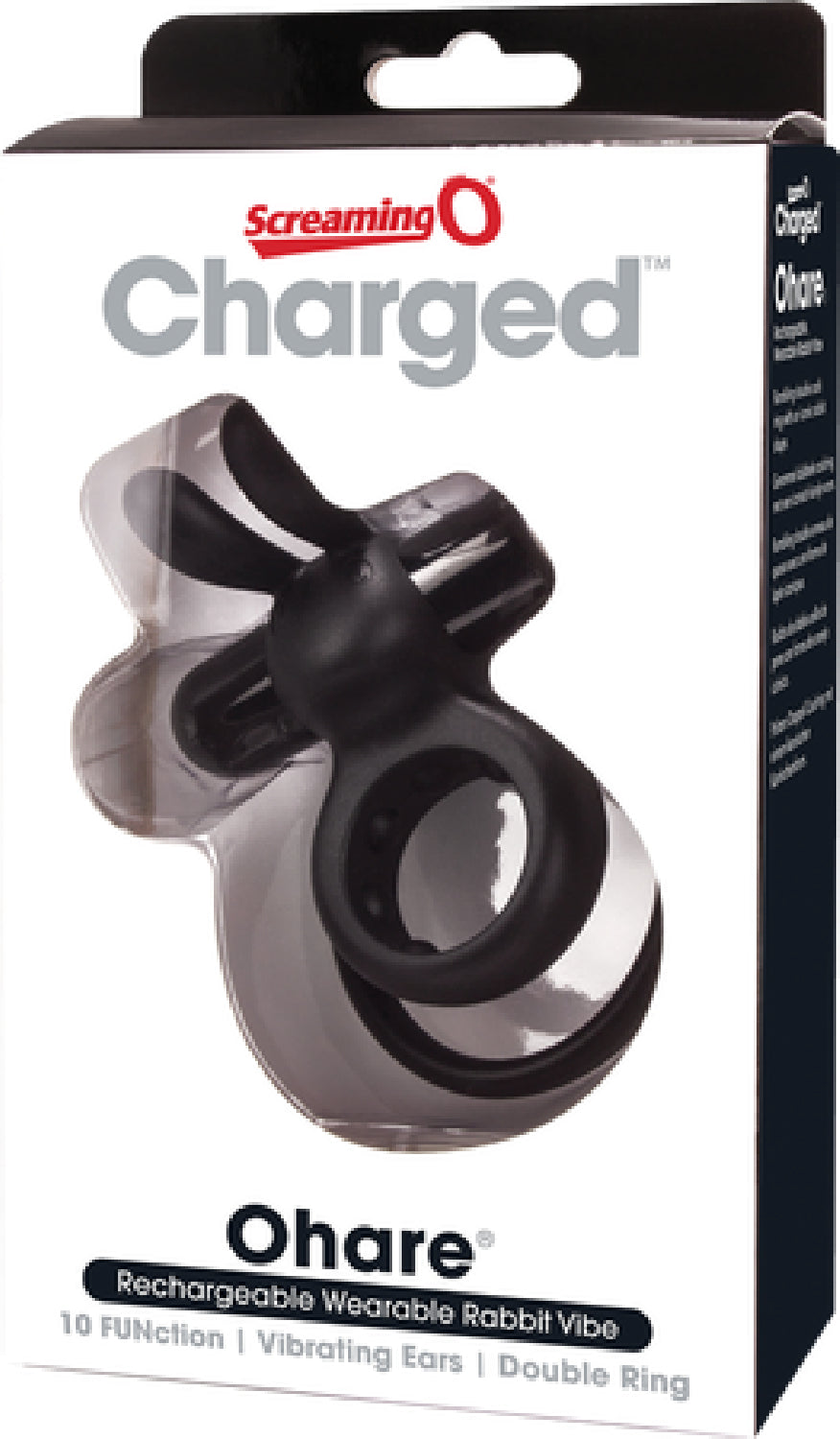 Charged Ohare – Rechargeable Double Cock Ring Rabbit Vibrator