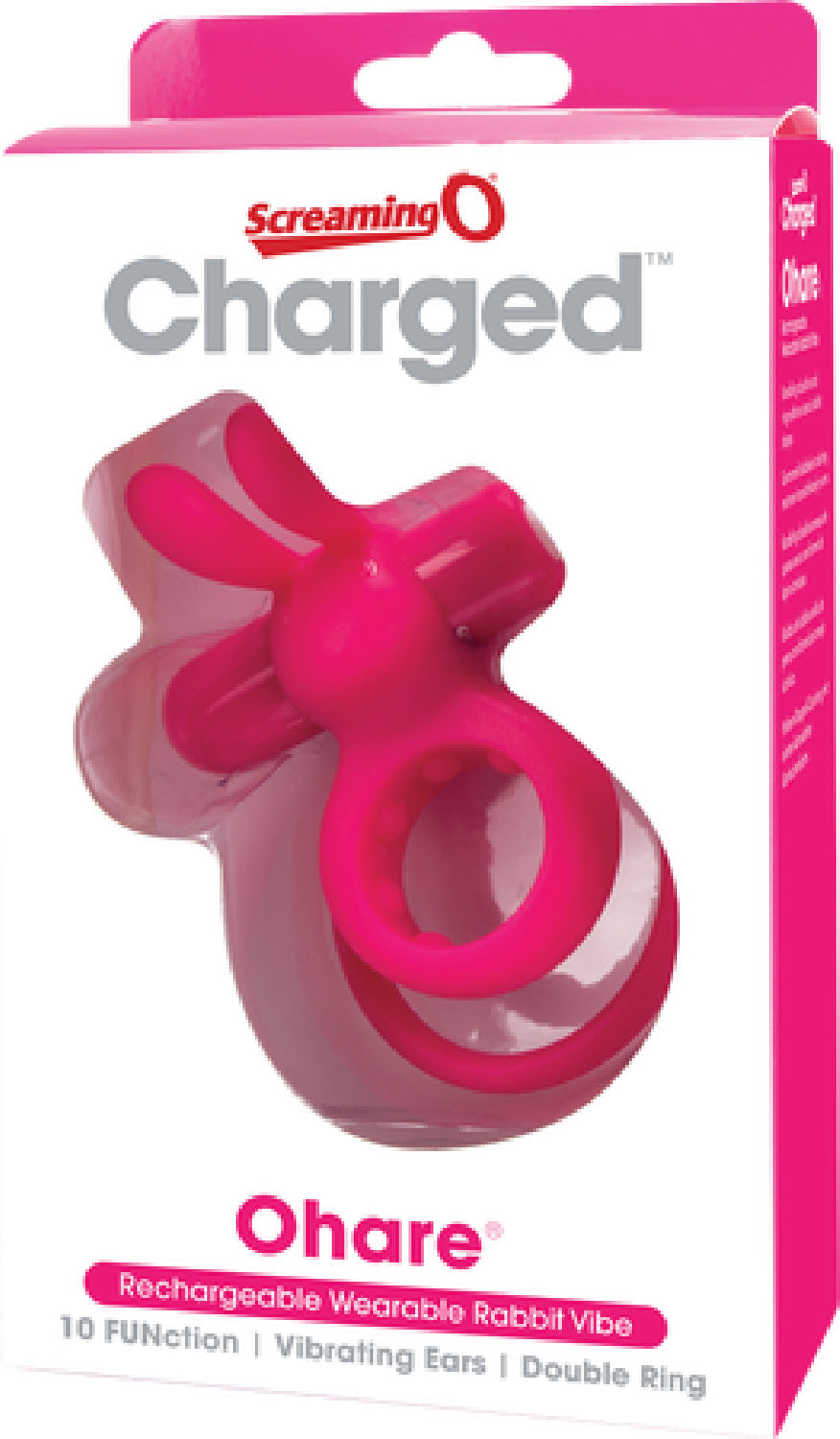 Charged Ohare – Rechargeable Double Cock Ring Rabbit Vibrator