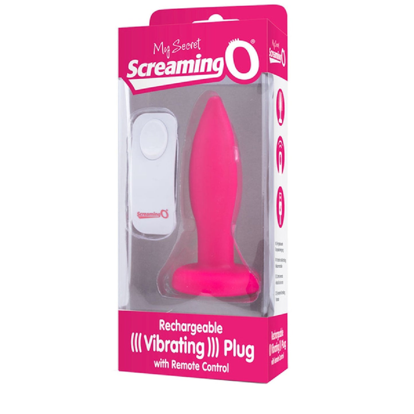 Screaming O My Secret Charged Plug – Remote-Controlled Rechargeable Vibrating Butt Plug