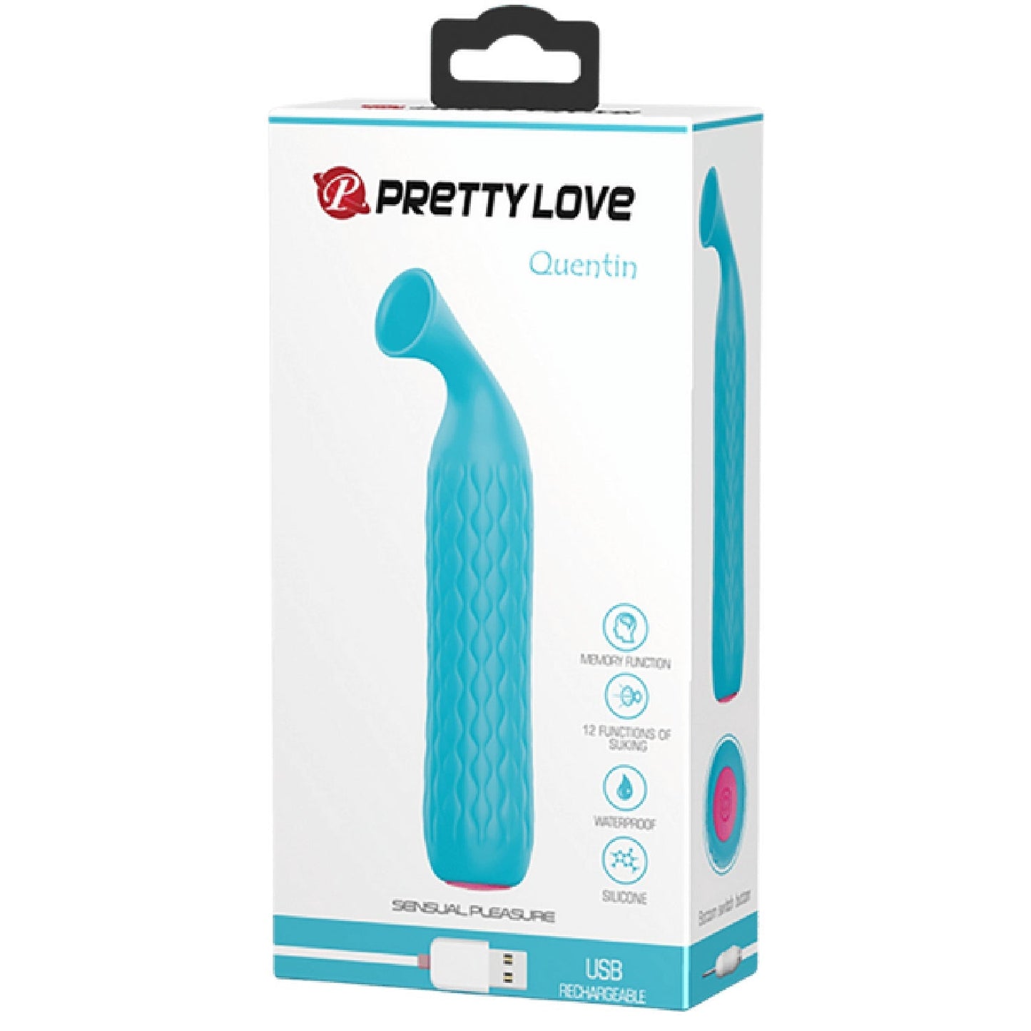 Rechargeable Quentin – 12 Suction Modes Clitoral Stimulator Made of Medical Silicone