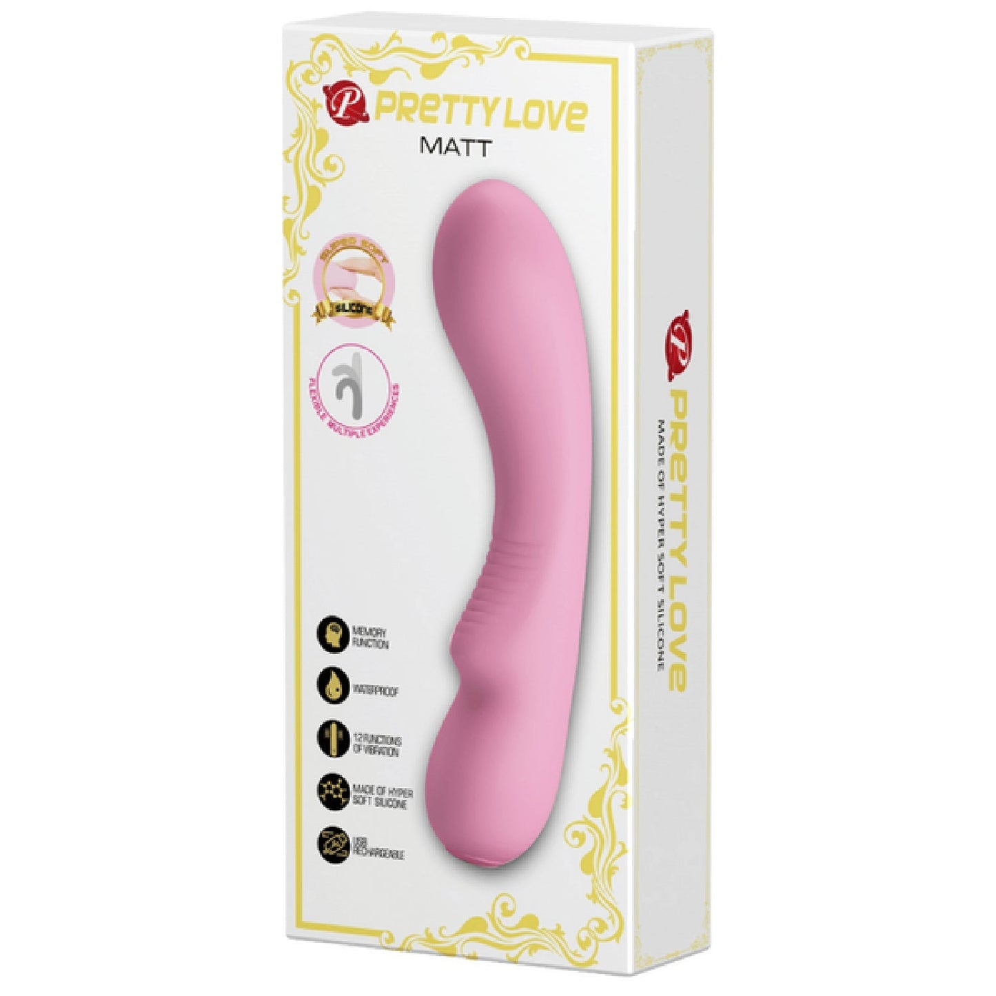 Matt – Rechargeable Soft Silicone Vibrator with 12 Vibration Functions and Smart Memory