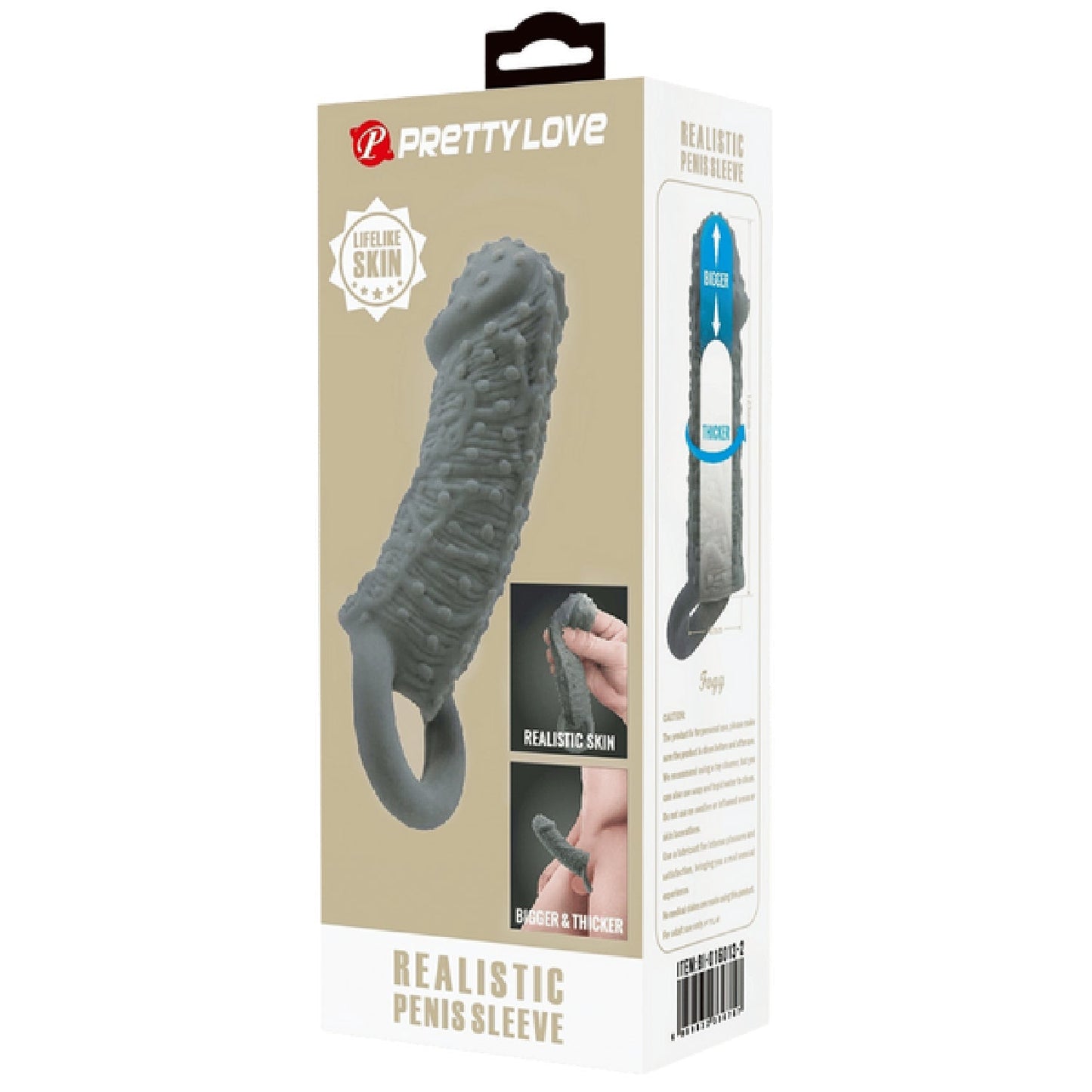 Realistic Penis Sleeve – Stretchy Thickening Penis Sleeve