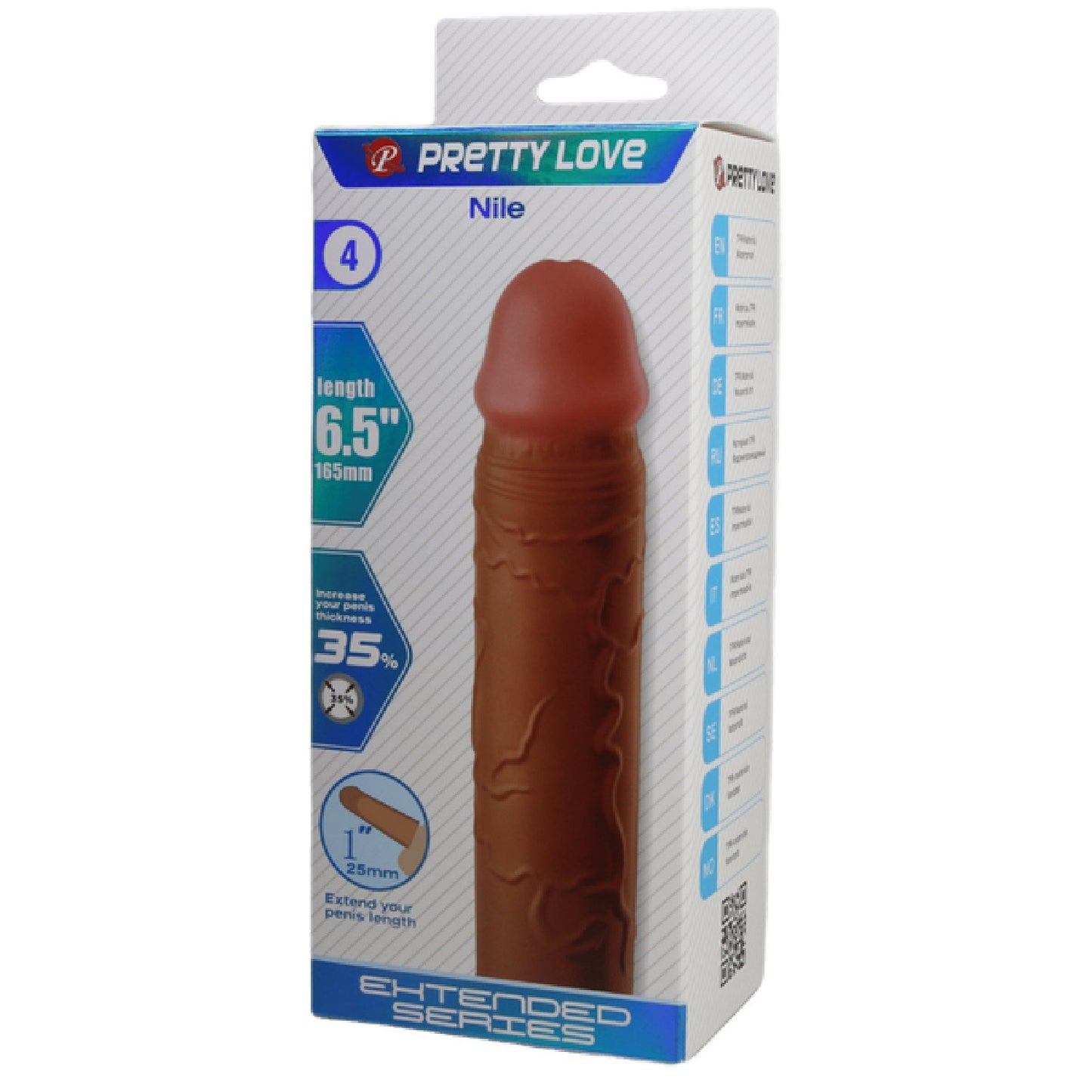 Nile 6.5 Inch Penis Sleeve – Realistic Erection-Extending Sleeve for Added Length and Girth