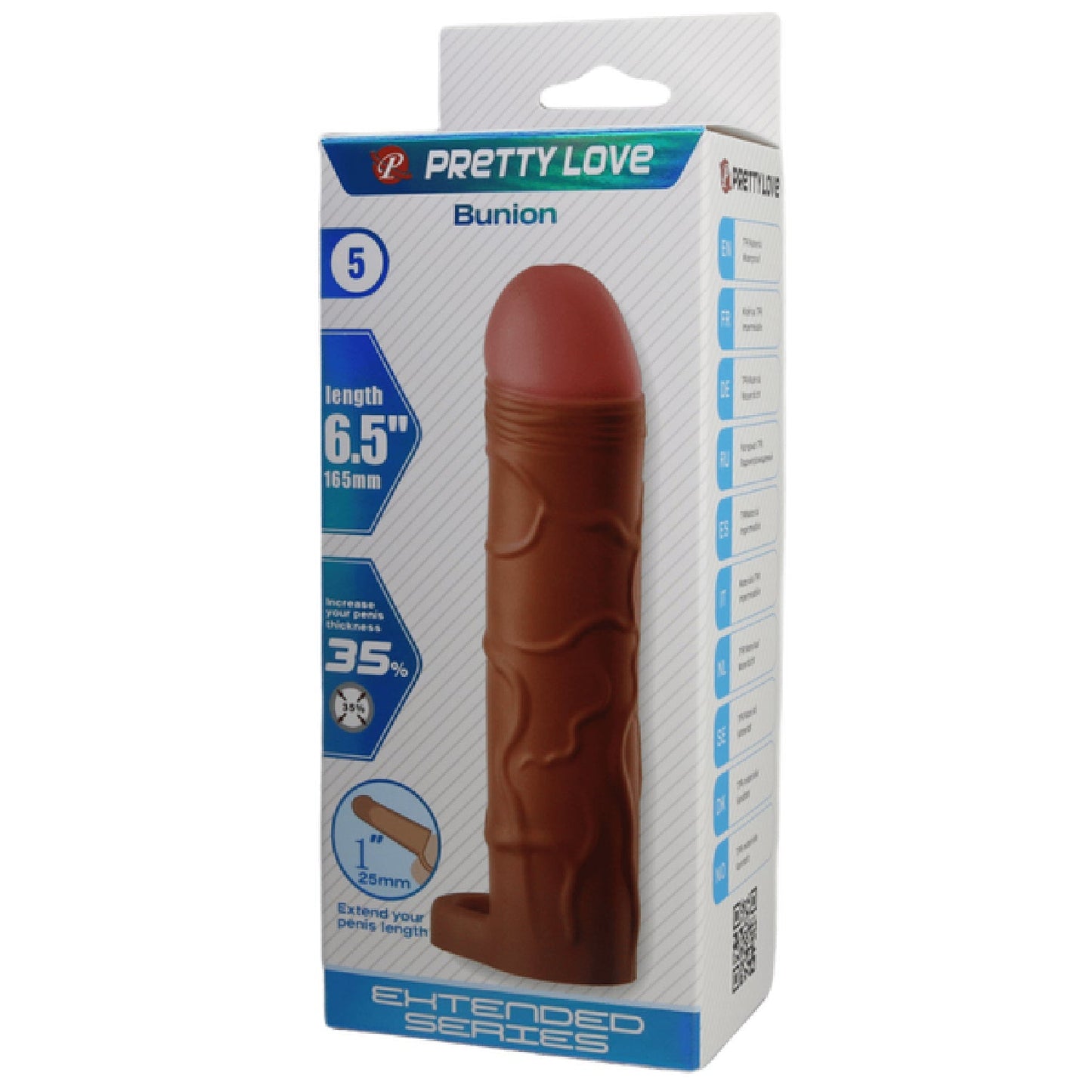 Bunion 6.5 Inch Cock Sleeve – Stretchy TPR Penis Sheath with Ball Ring