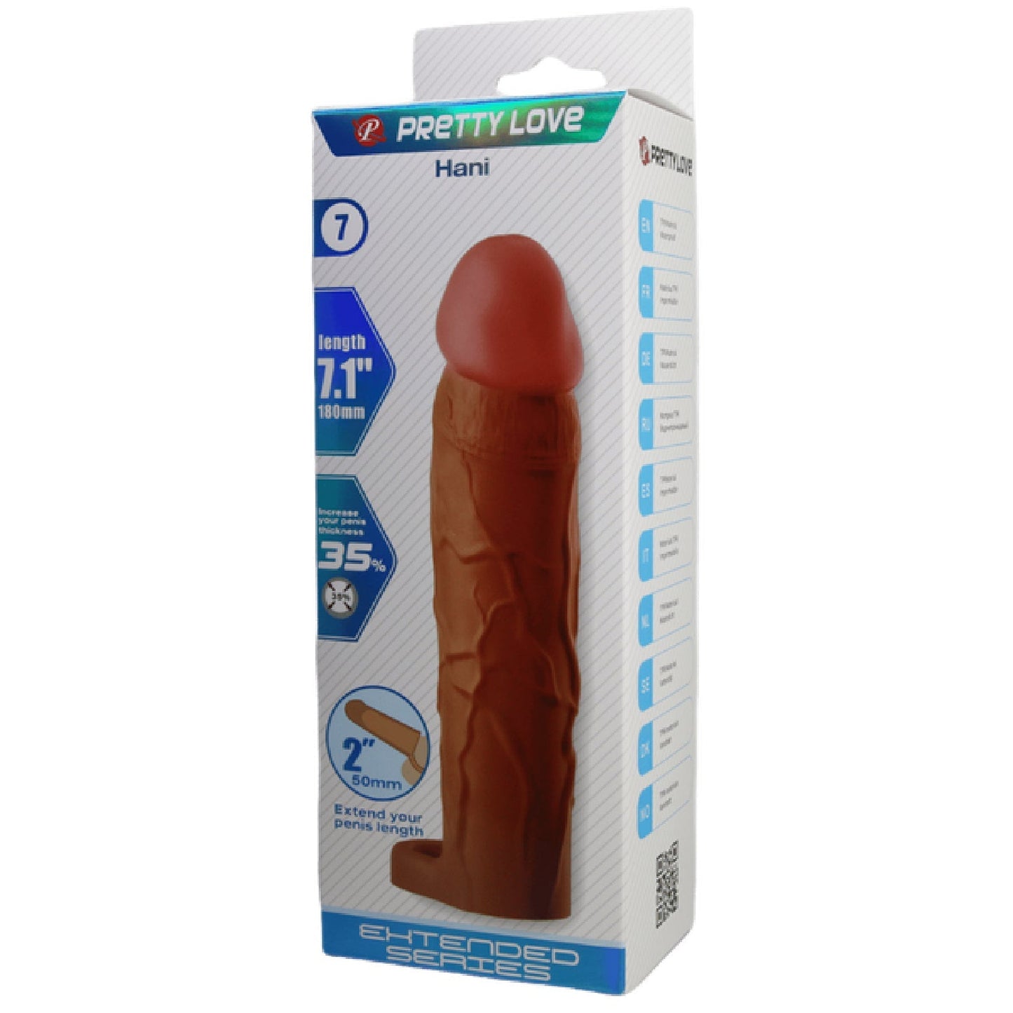 Hani 7.1 Inch Stretchy Shaft Cock Sleeve With Ball Ring Penis Sheath