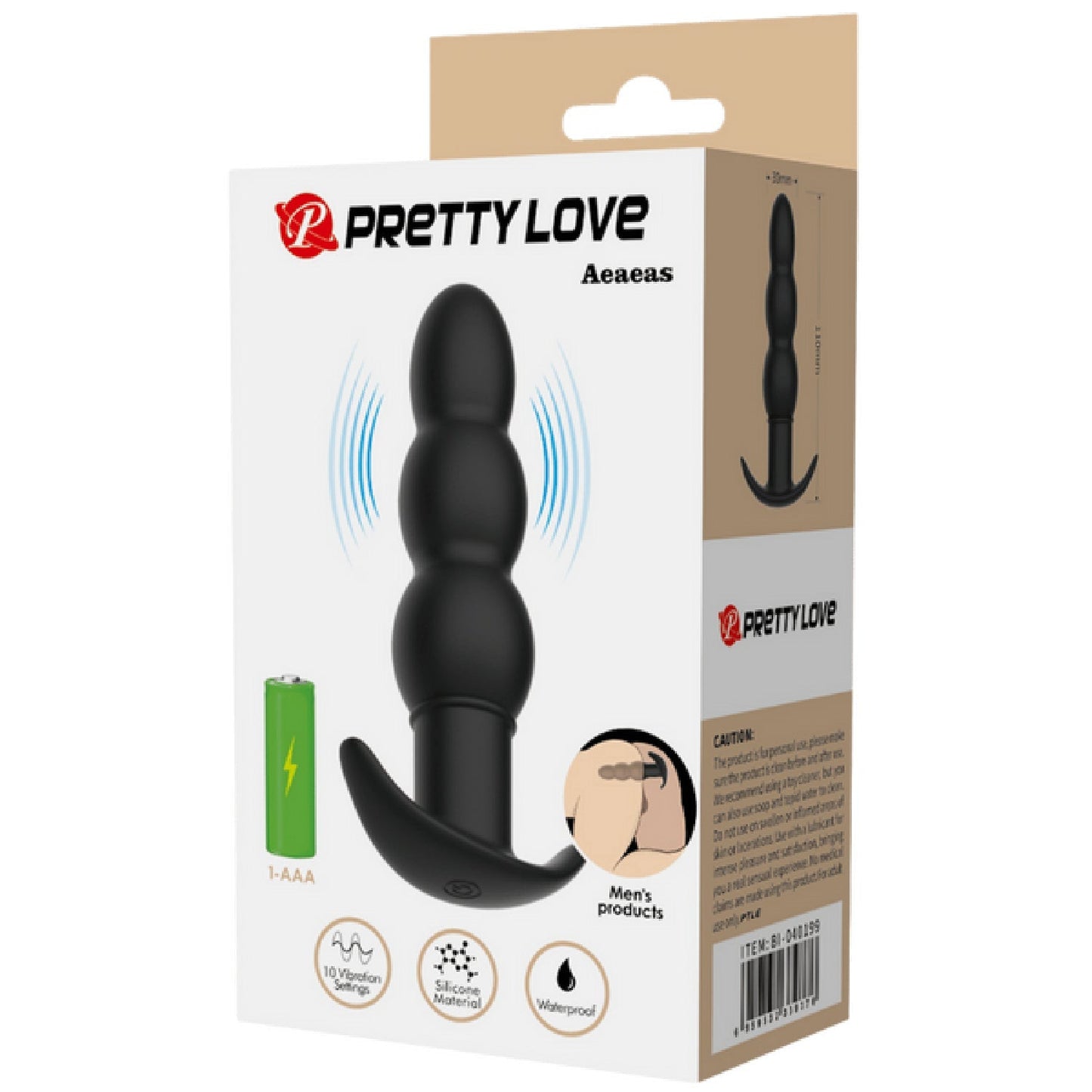 Aeaeas Silicone Butt Plug – Smooth Skin Safe Anal Toy with 10 Vibration Settings