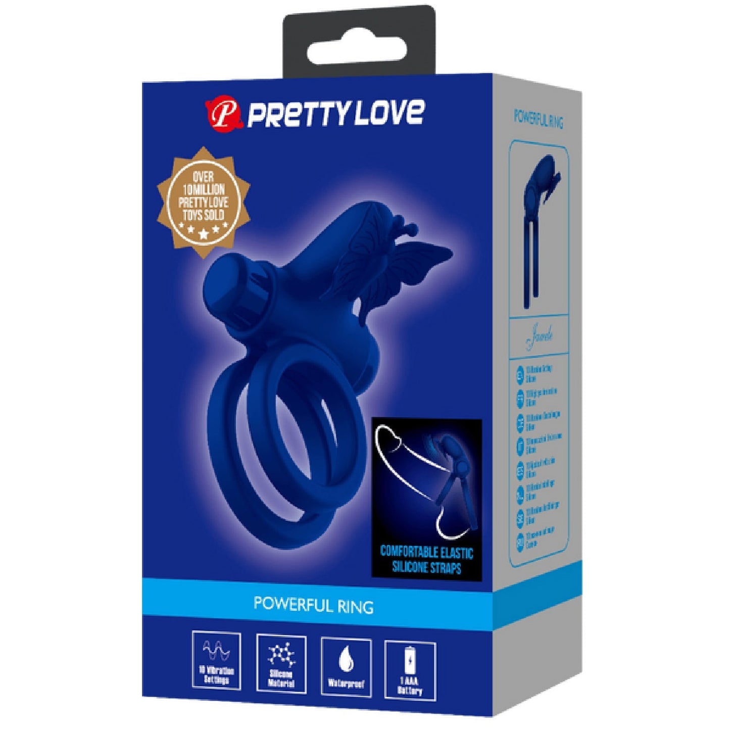 Pretty Love 10 Function – Soft Silicone Vibrating Butterfly Cock Ring
