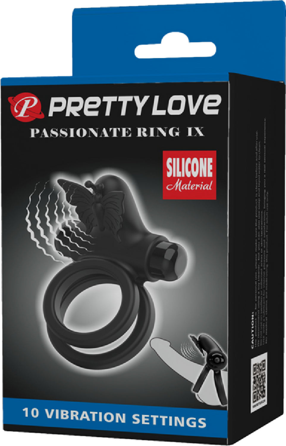 Pretty Love Passionate Ring IX – 10 Function Silicone Vibrating Cock Ring