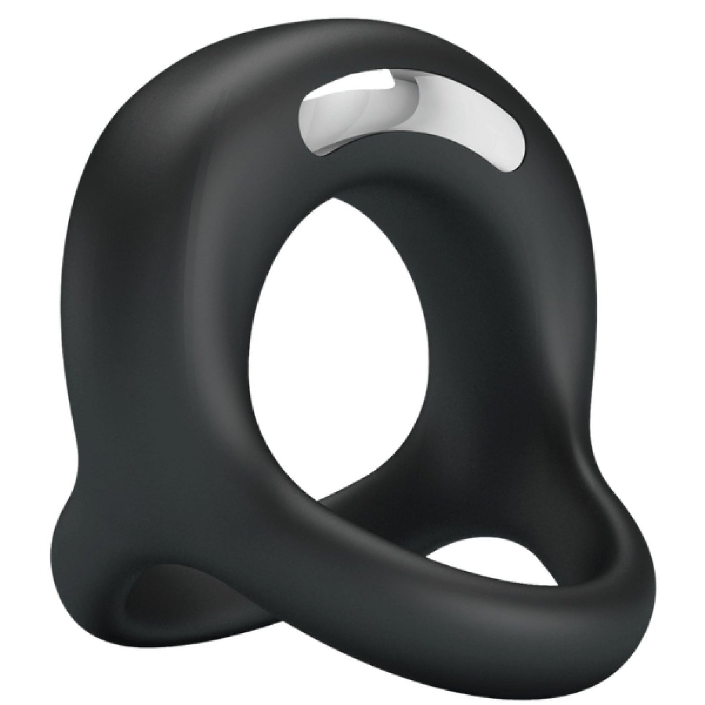 Vibrant Elliott Silicone Penis Ring With Ball Strap – Comfortable Stretchy Cock and Ball Ring