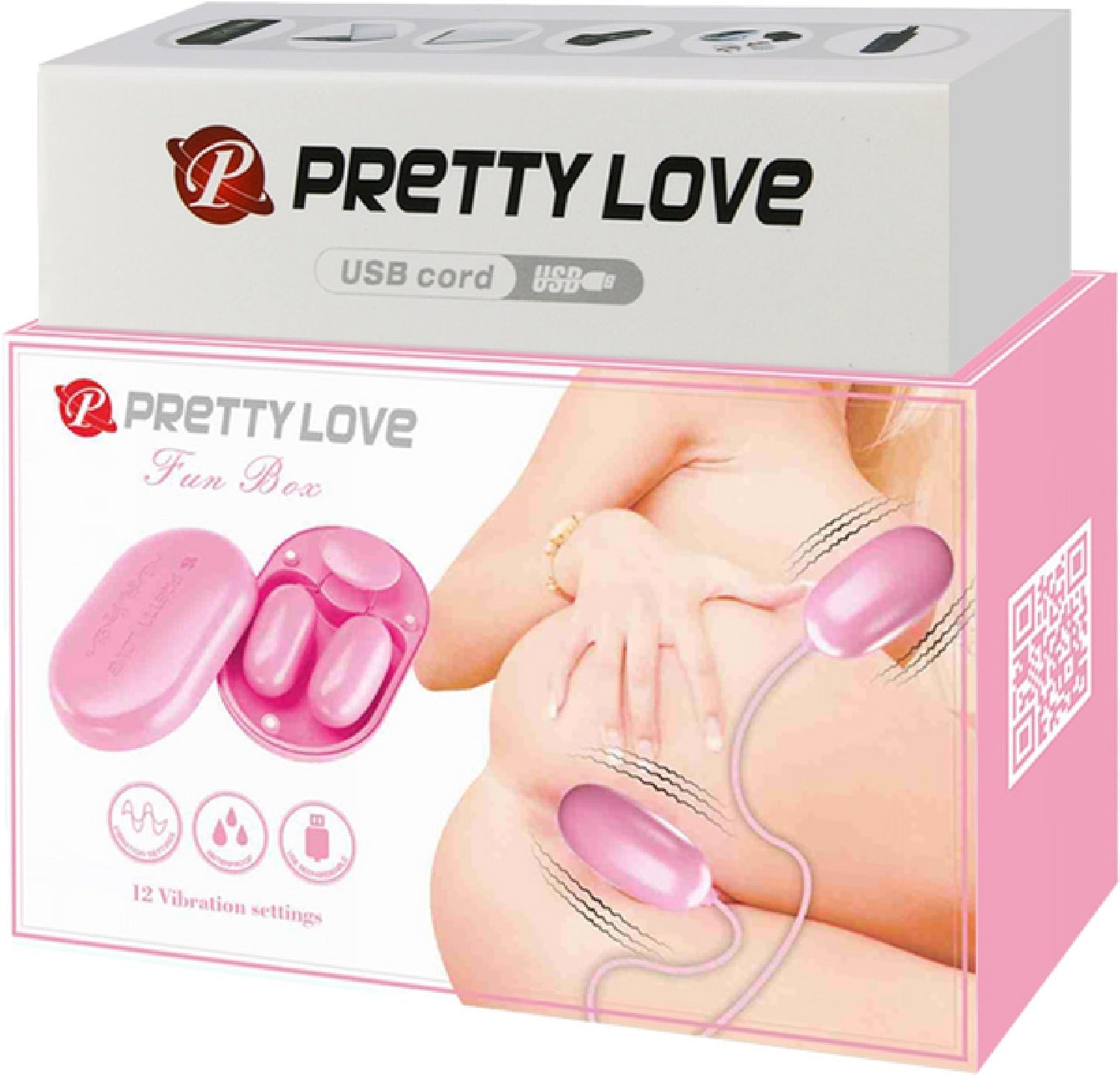 Dual Vibrating Bullet Fun Box – Rechargeable Waterproof Vibrator with 12 Vibration Settings