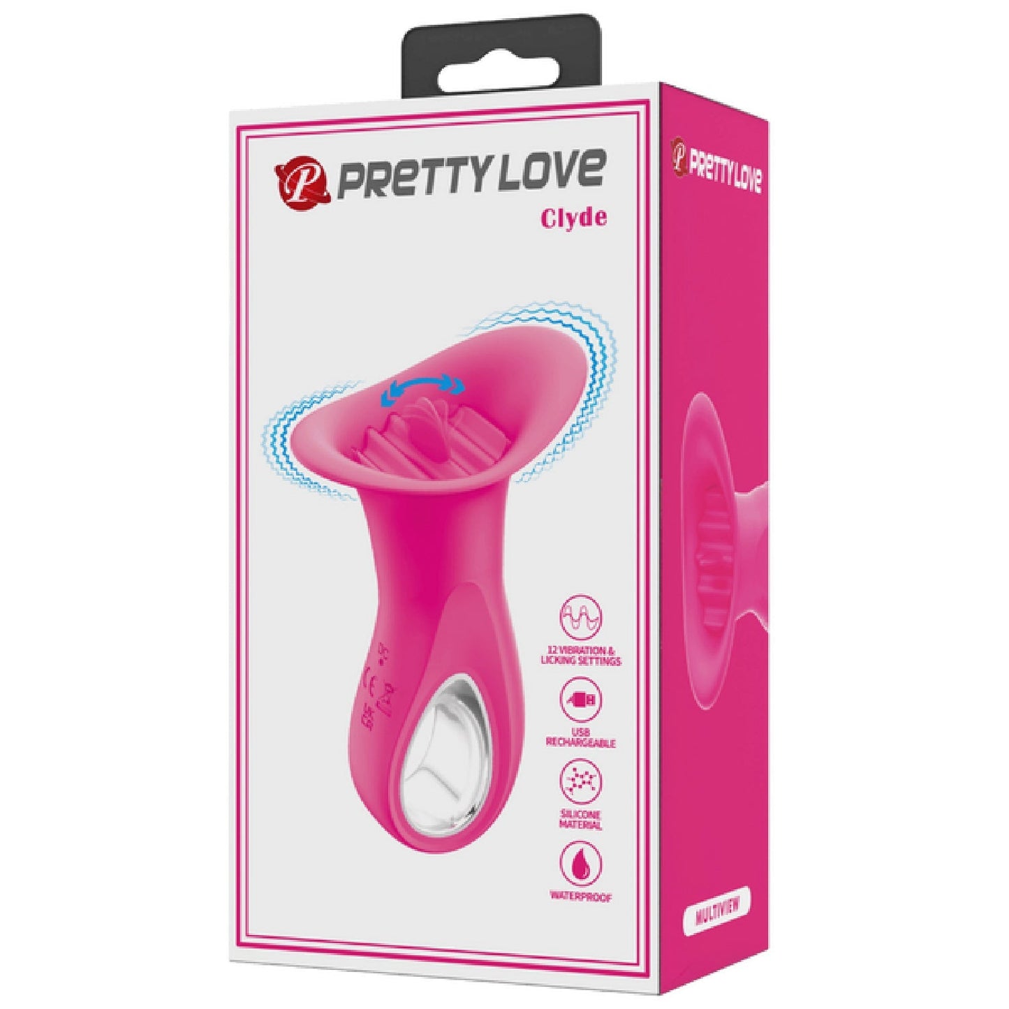 Pretty Love Rechargeable Clyde – 12 Function Oral Vibrator with Vibrating Tongue