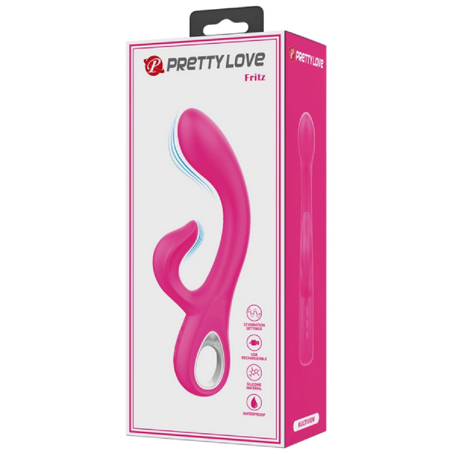 Rechargeable Fritz – Waterproof Silicone Rabbit Vibrator with G-Spot and Clitoral Stimulation