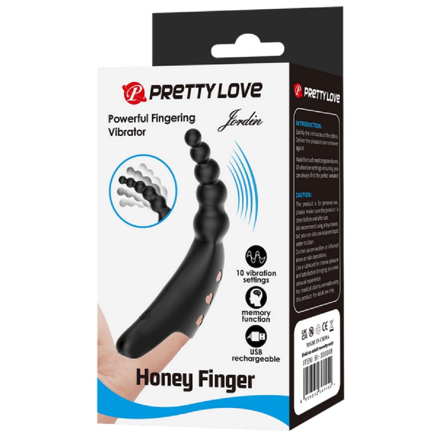 Jordin Honey Finger - Flexible Ribbed G-Spot And Clitoris Stimulating Vibrator With 10 Settings