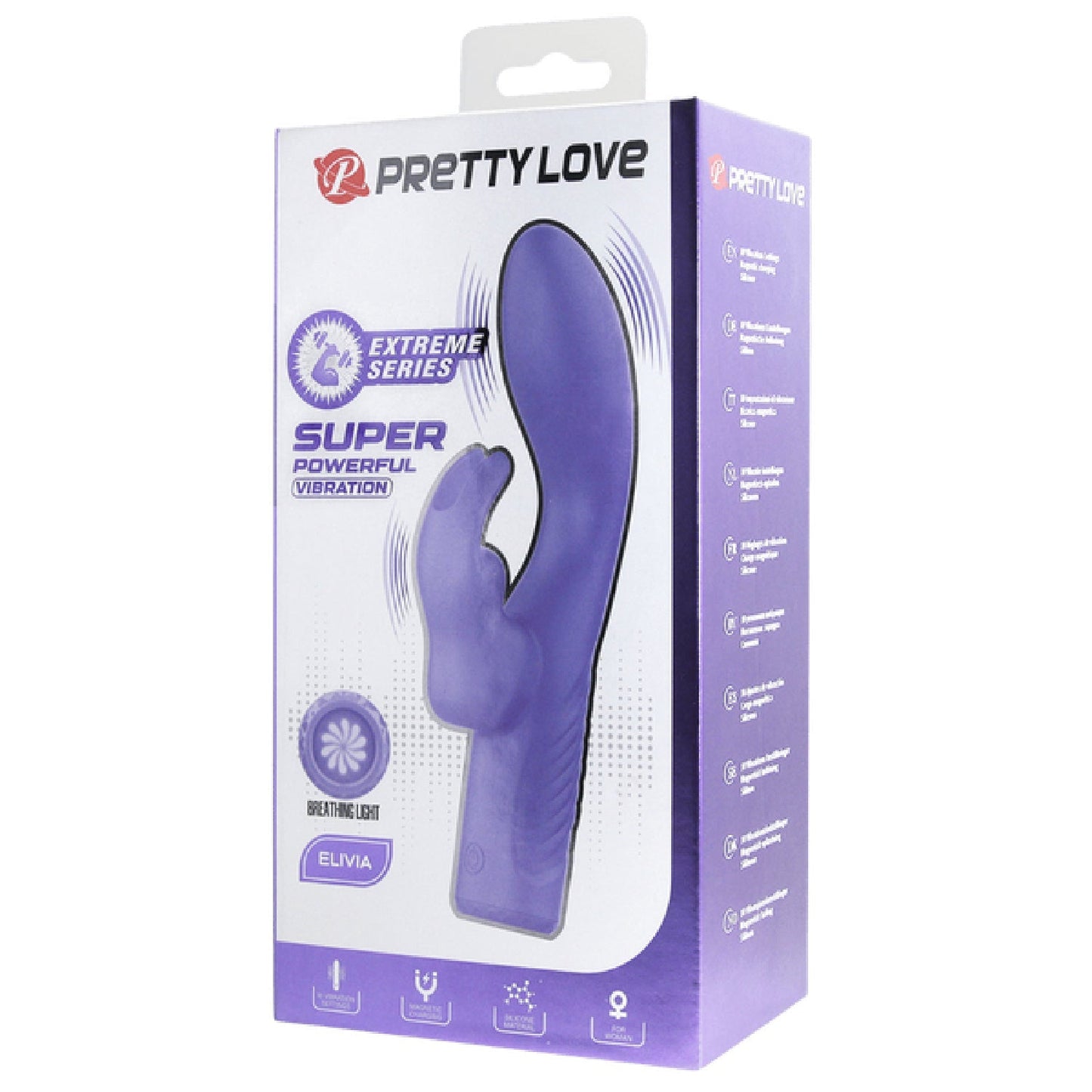 Rechargeable Elivia – 10 Function Silicone G-Spot Vibrator with Breathing Light