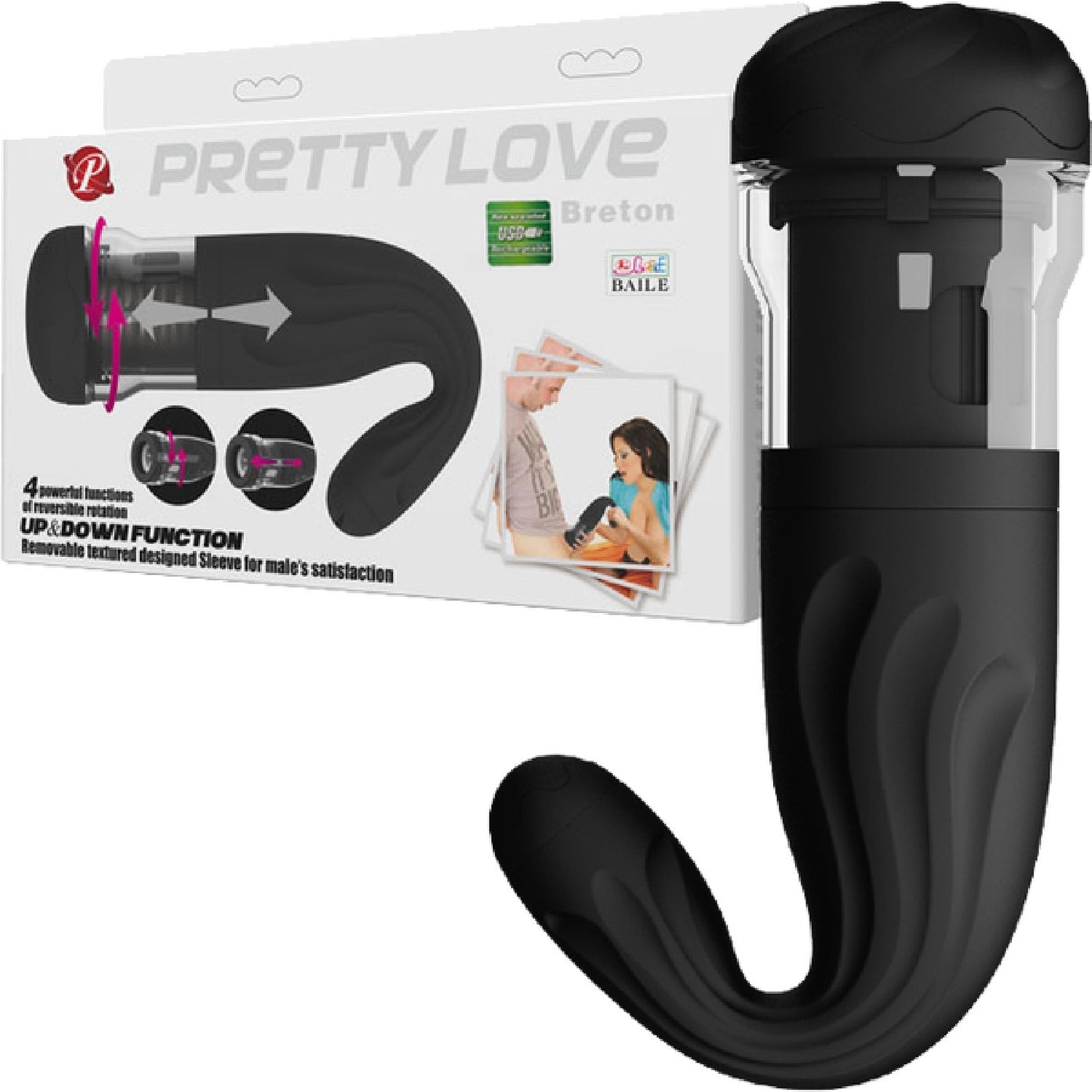 Pretty Love Breton – Rechargeable Male Masturbator with Rotation and Thrust Functions