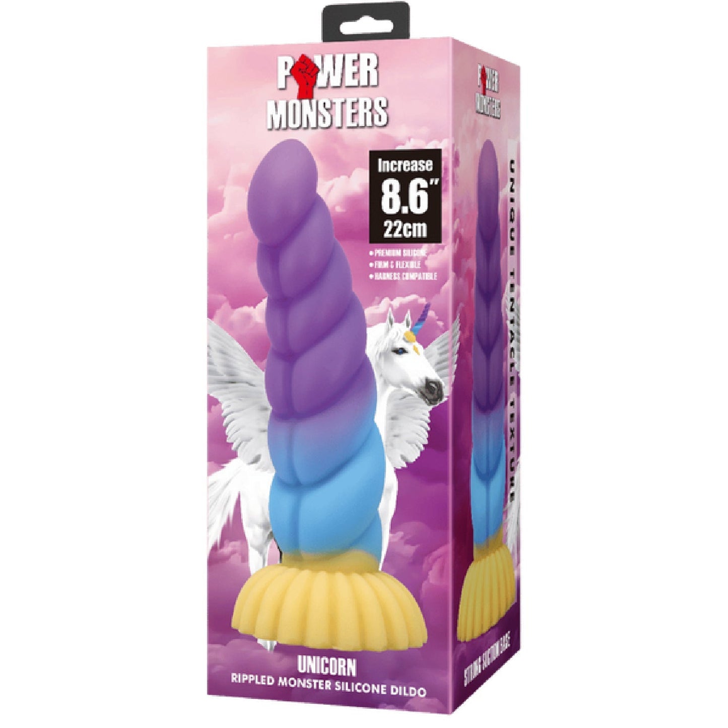 Unicorn Rippled Monster 8.6 Inch Silicone Dildo