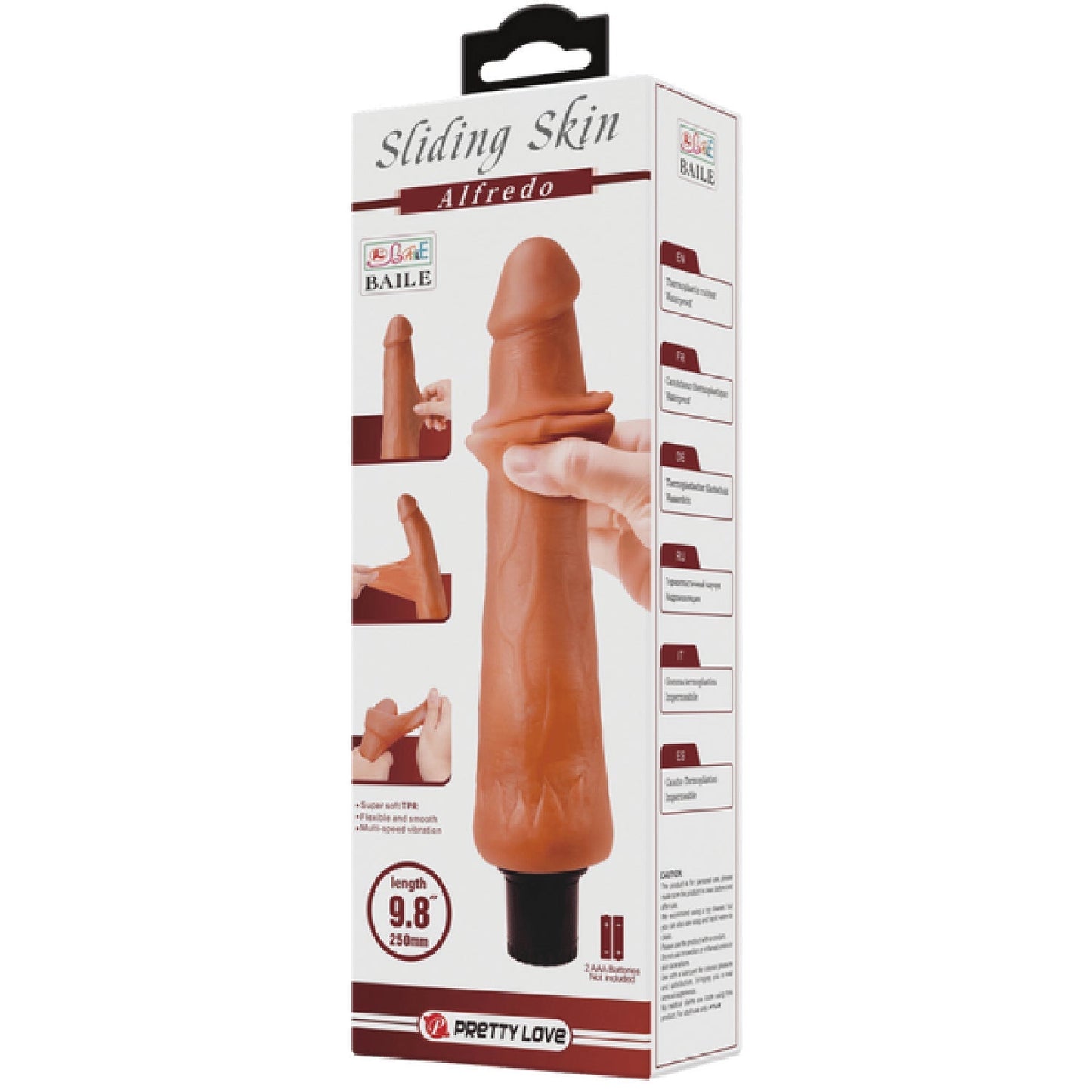 Alfredo Vibrating 9.8 Inch Realistic Dildo – Multi-Speed Vibrator