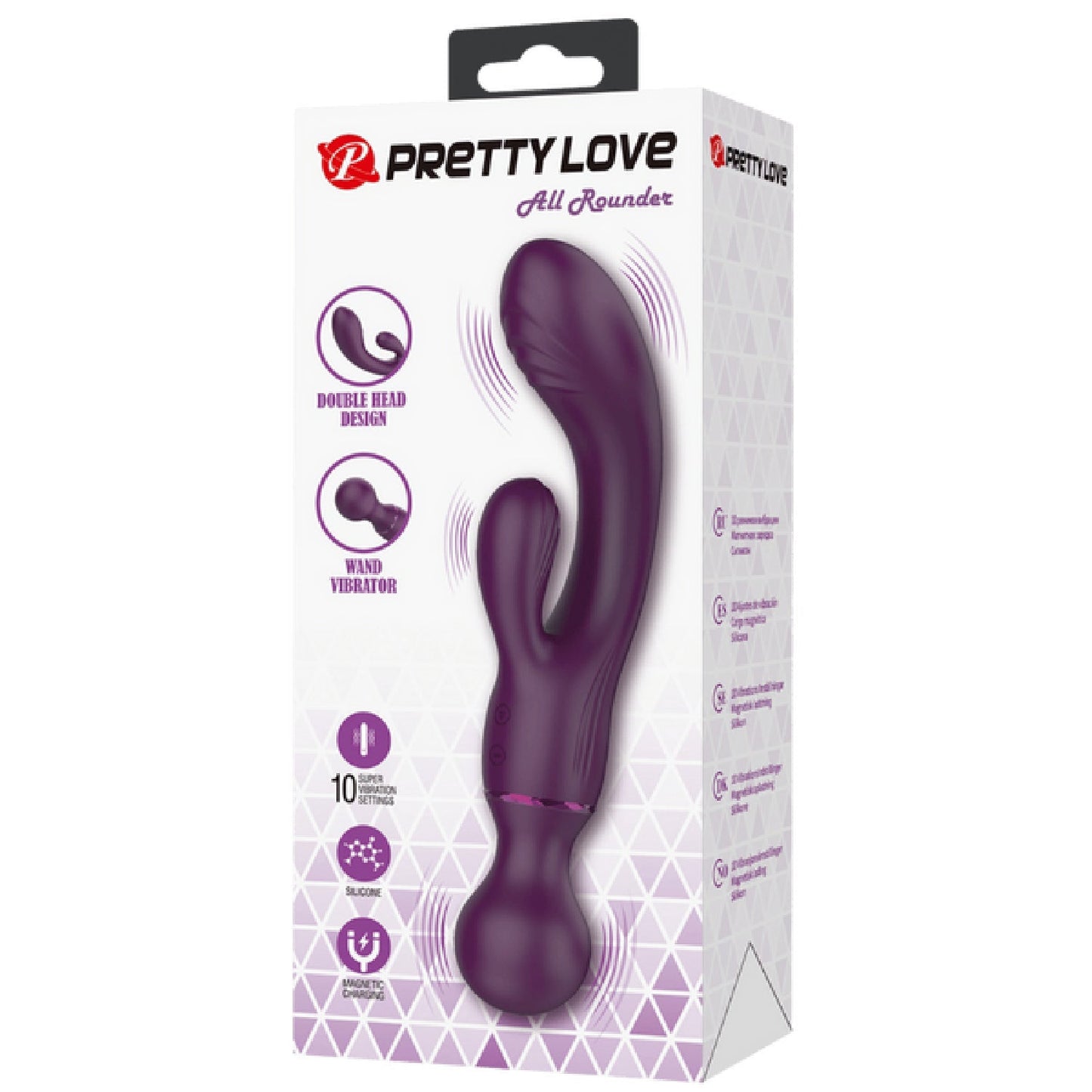 Rechargeable All Rounder – Waterproof Silicone Rabbit Vibrator with Ribbed Heads