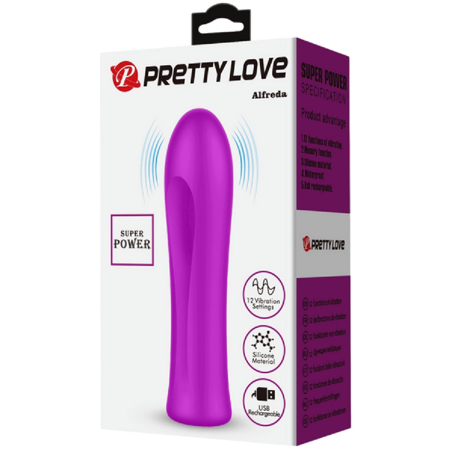 Pretty Love Alfreda Rechargeable Silicone Vibrator – 12-Speed Compact Vibrator